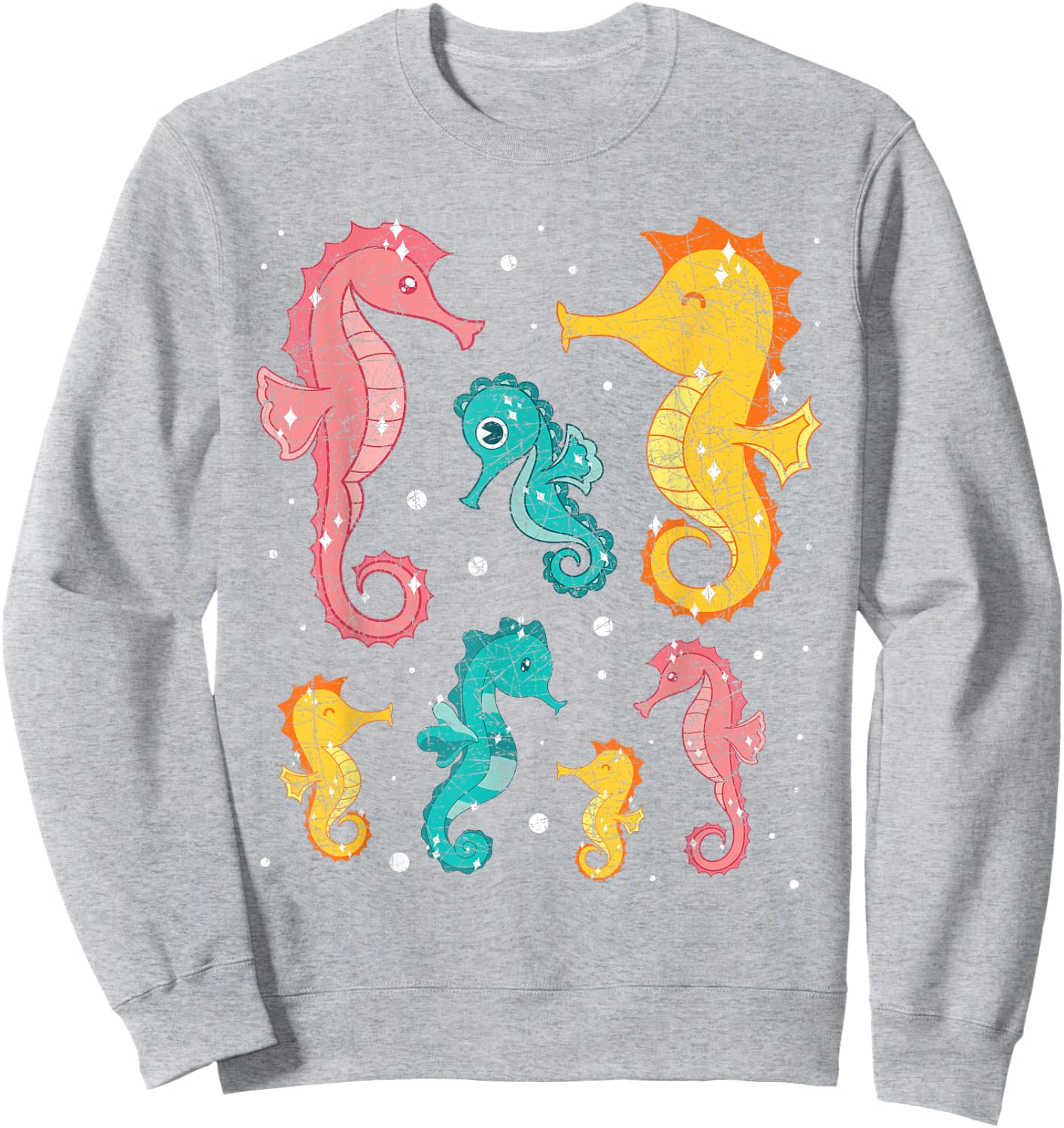 Underwater Sea Creature Fish Ocean Animal Seahorse Sweatshirt - Sweatshirt | Ash