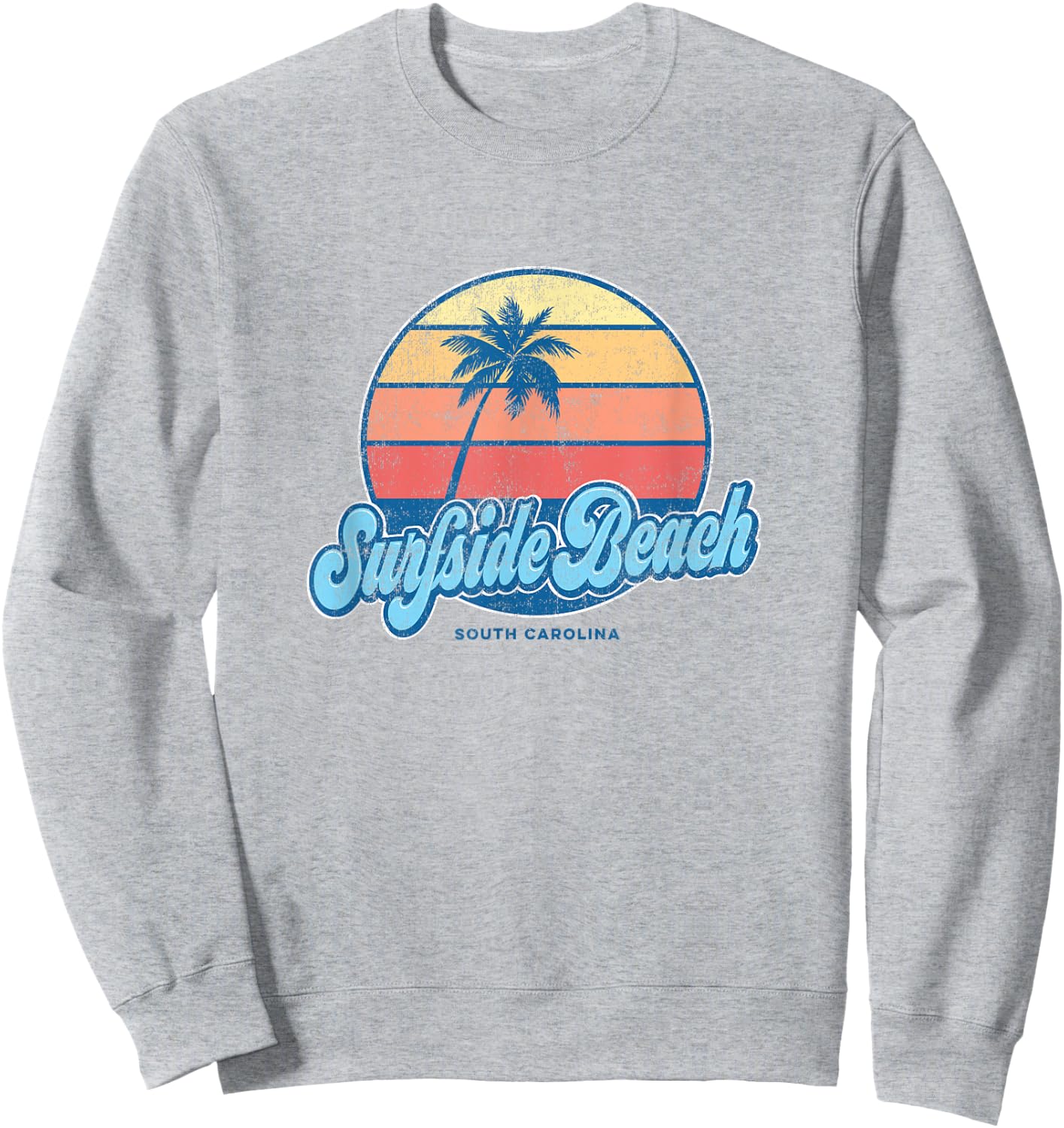 Vintage Surfside Beach South Carolina SC Classic 70s Retro S Sweatshirt - Sweatshirt | Ash