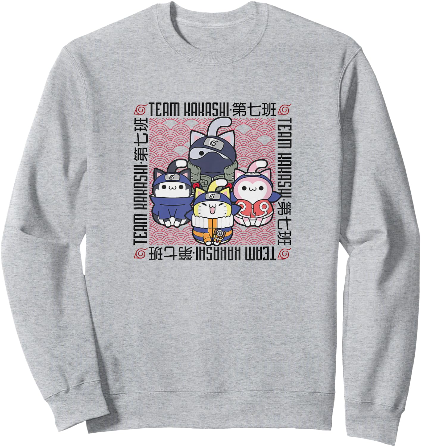 Nyaruto Team Kakashi Naruto Sasuke Sakura Group Shot Sweatshirt - Sweatshirt | Ash