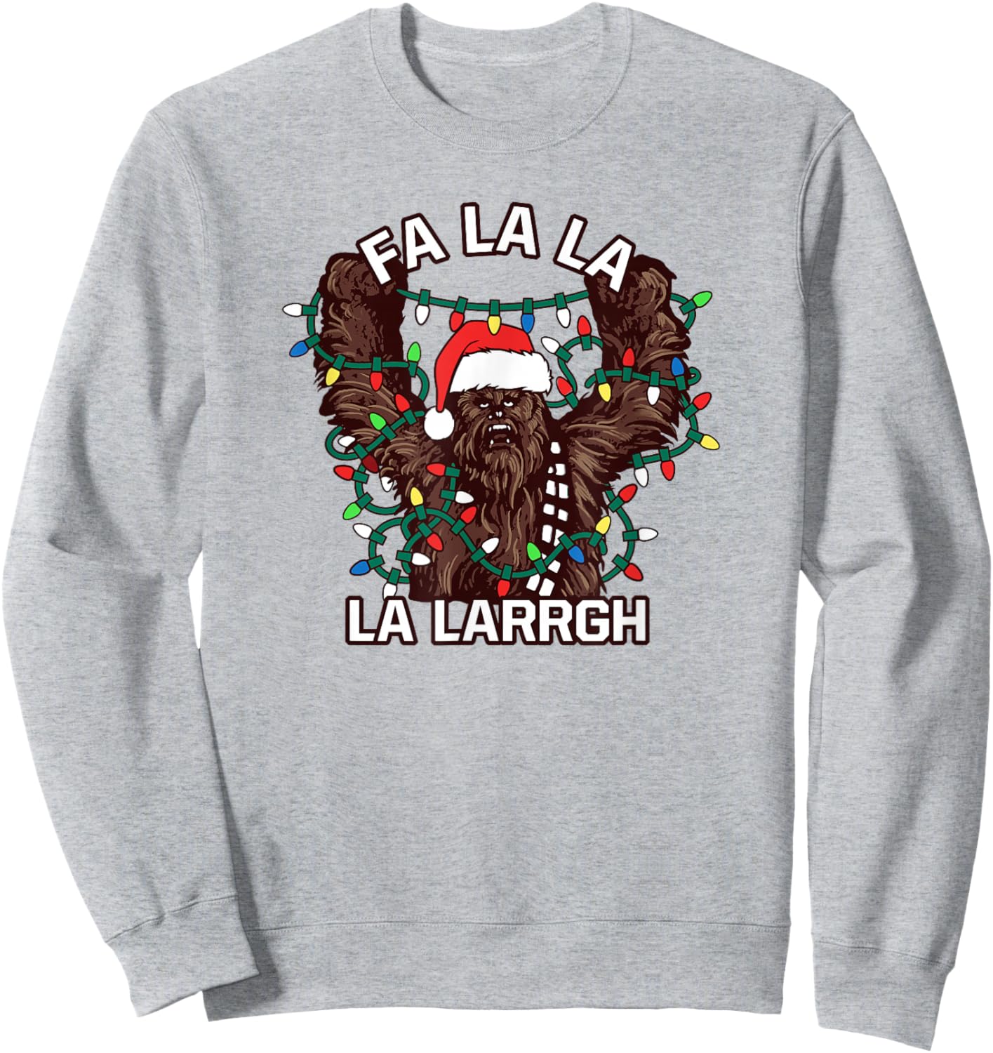Star Wars Christmas Lights Chewbacca Life Day Sweatshirt - Sweatshirt | Ash