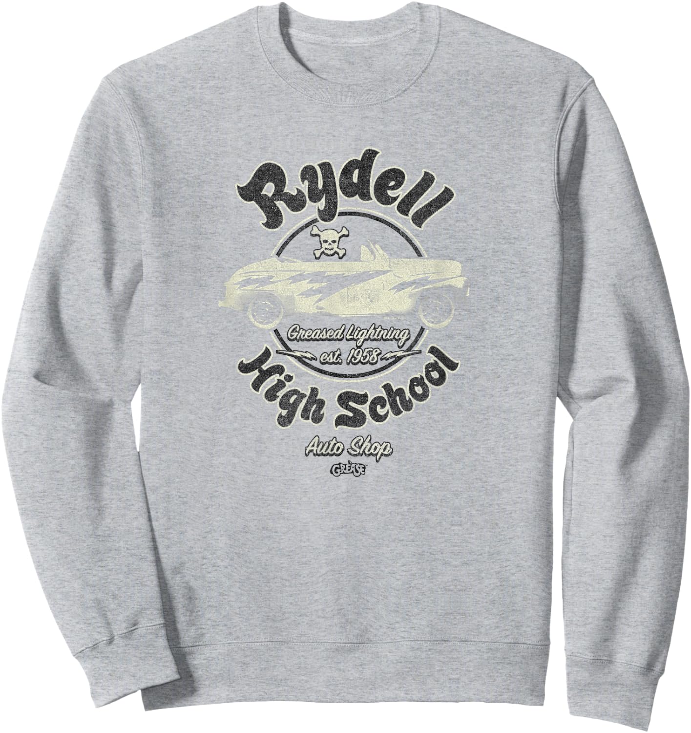 Grease - Rydell High School Auto Shop Greased Lightning Sweatshirt - Sweatshirt | Ash