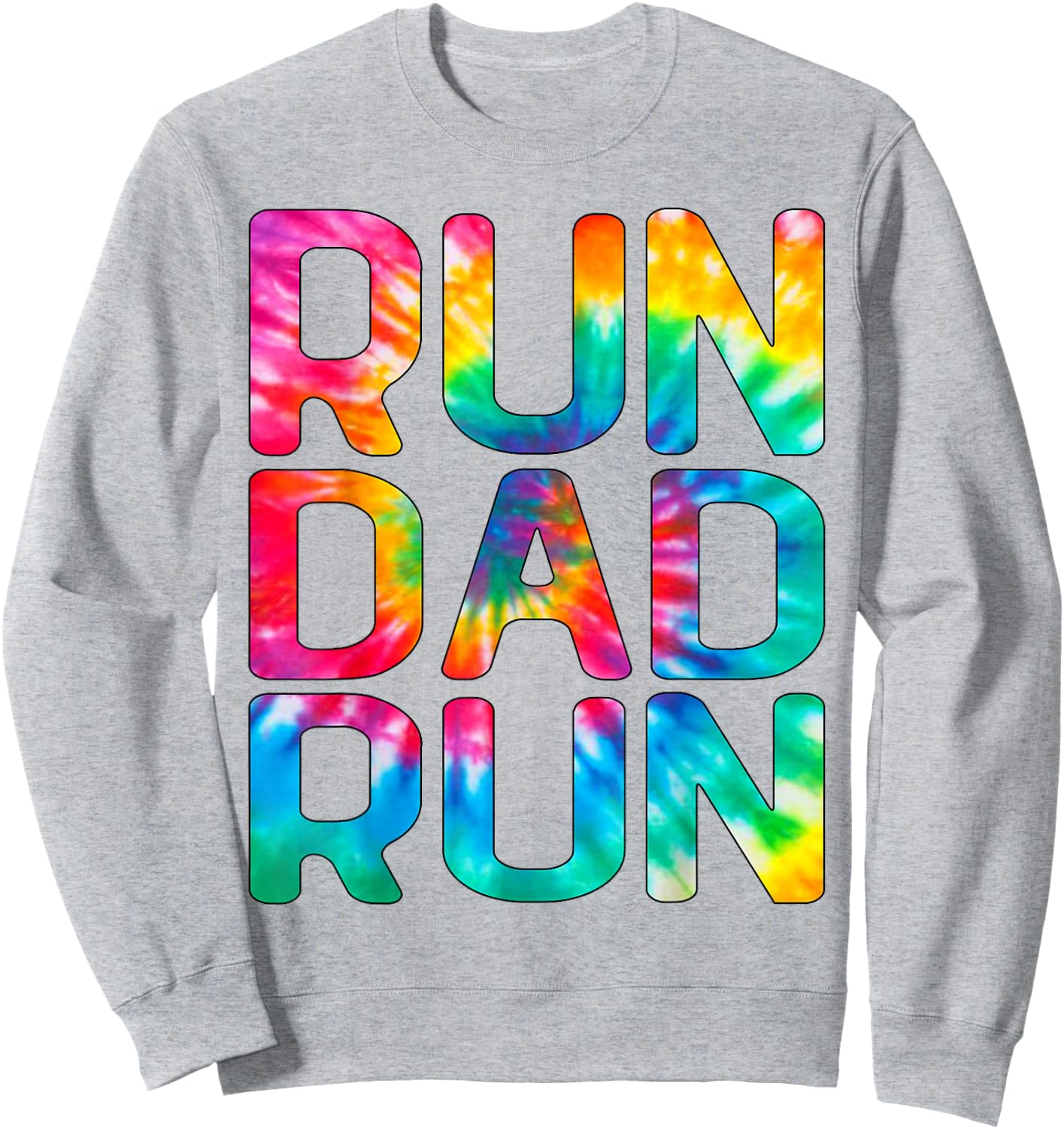 Run Dad Run Marathon Running Spectator Sweatshirt - Sweatshirt | Ash