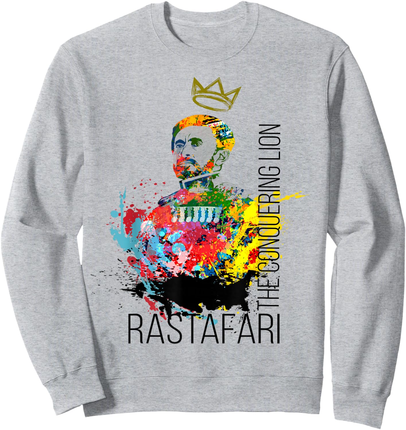 Haile Selassie Portrait Sweatshirt - Sweatshirt | Ash