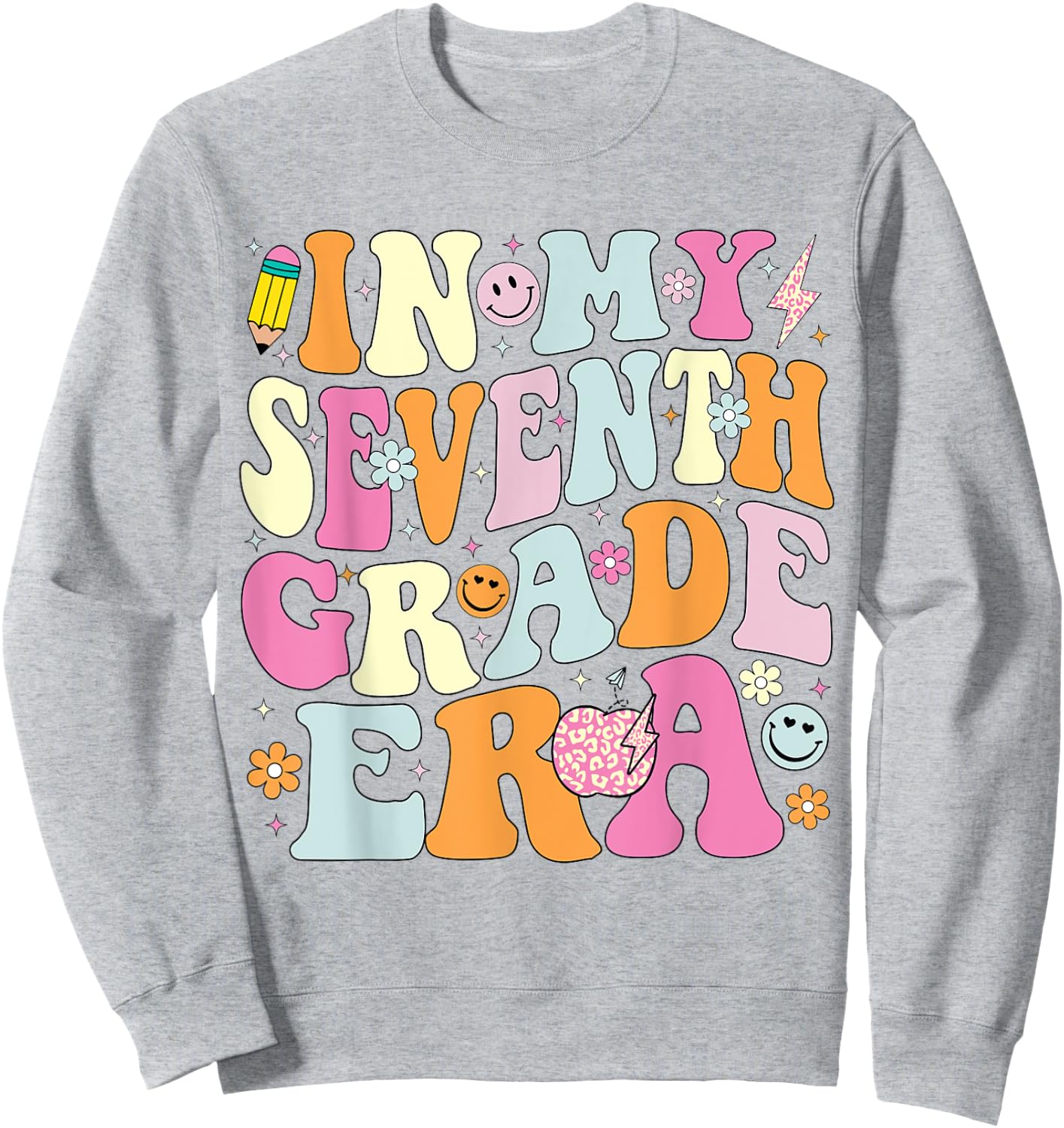 In My Seventh Grade Era 7th Grade Era Teacher Back to School Women Girls Kids Sweatshirt - Sweatshirt | Ash