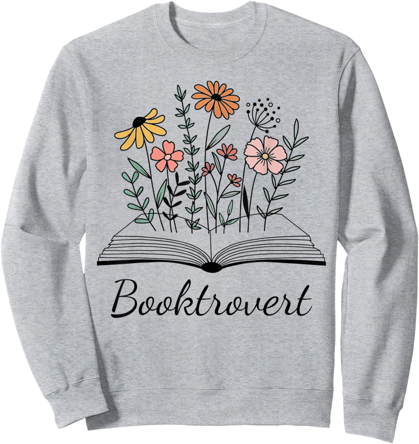 Booktrovert Gift Book Lovers Readers Librarians Bookworm Sweatshirt - Sweatshirt | Ash