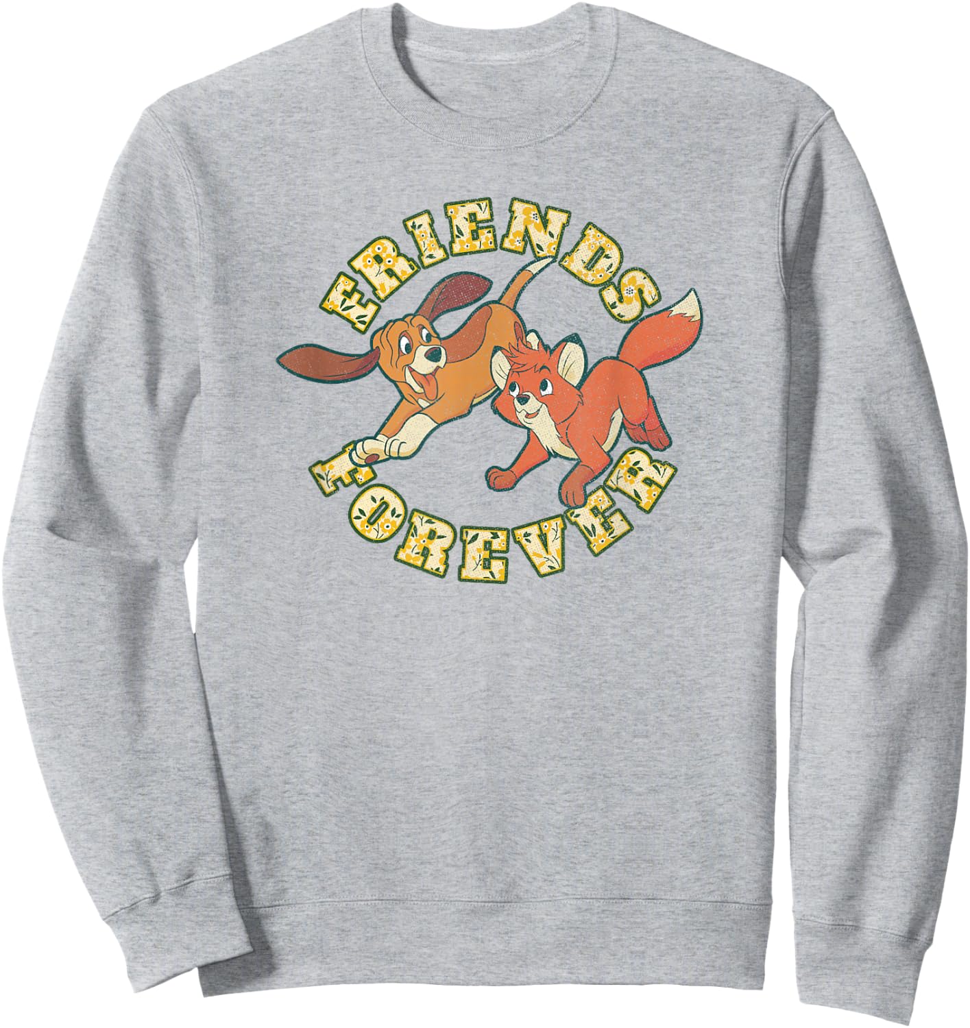 Disney The Fox and The Hound Tod and Copper Friends Forever Sweatshirt - Sweatshirt | Ash