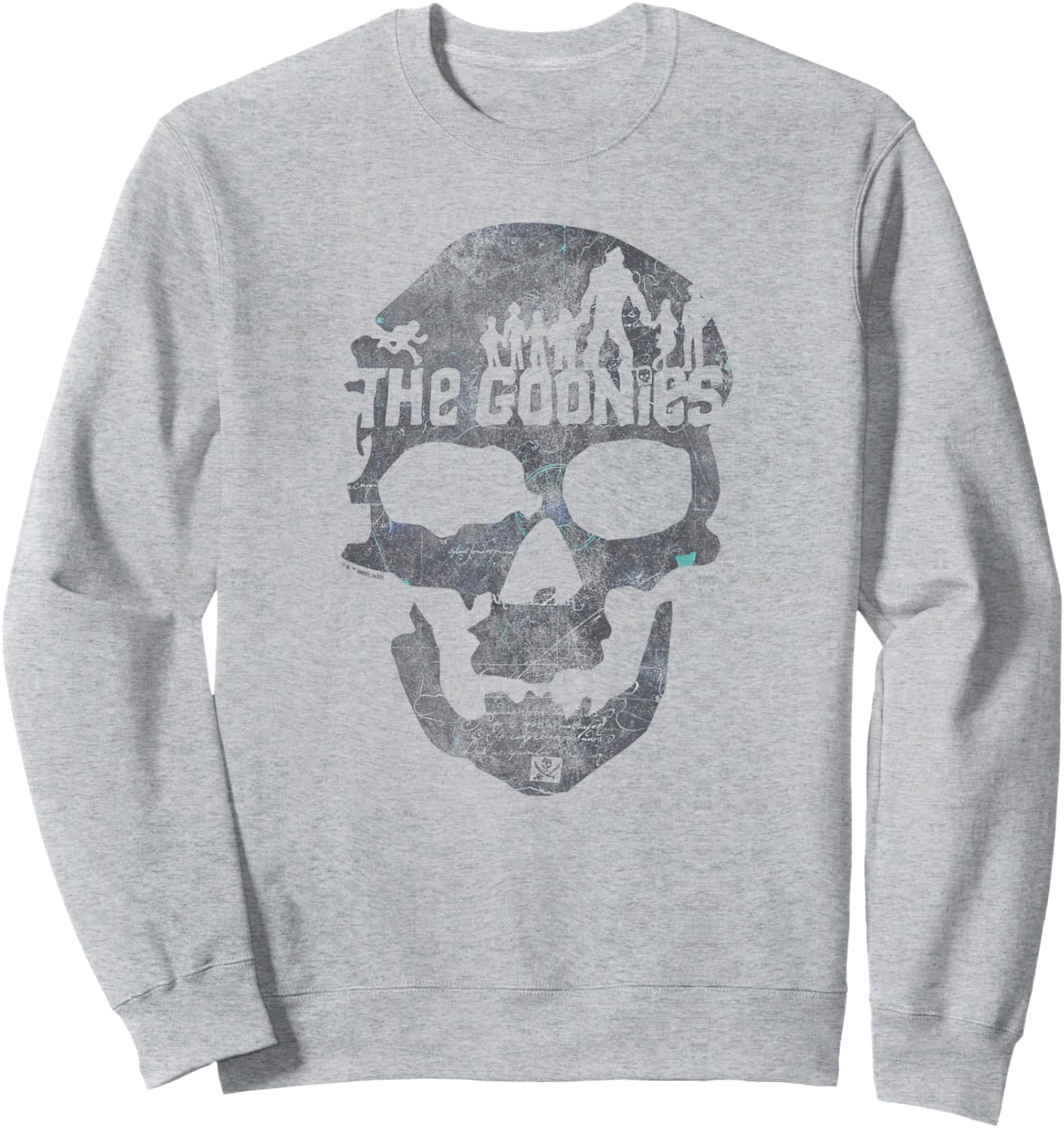 The Goonies Skull on White Sweatshirt - Sweatshirt | Ash