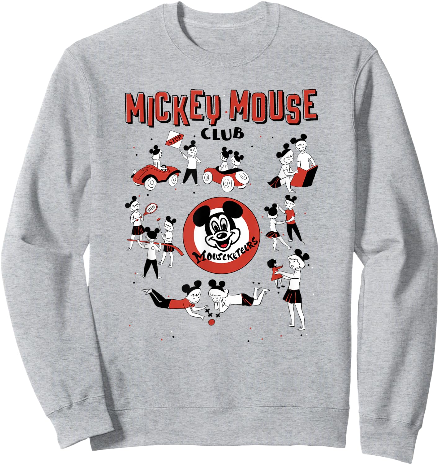 Disney Mickey and Friends Mouseketeers Mickey Mouse Icons Sweatshirt - Sweatshirt | Ash