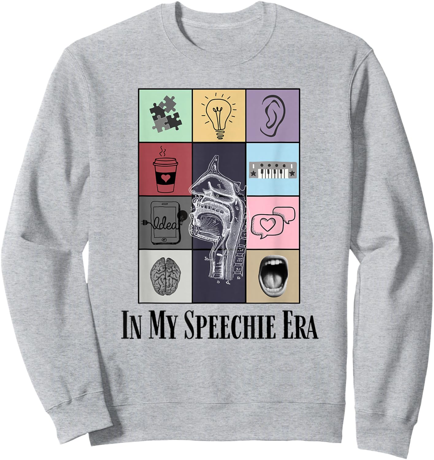 Retro Speech Therapist SLP Speech Therapy In My Speechie Era Sweatshirt - Sweatshirt | Ash