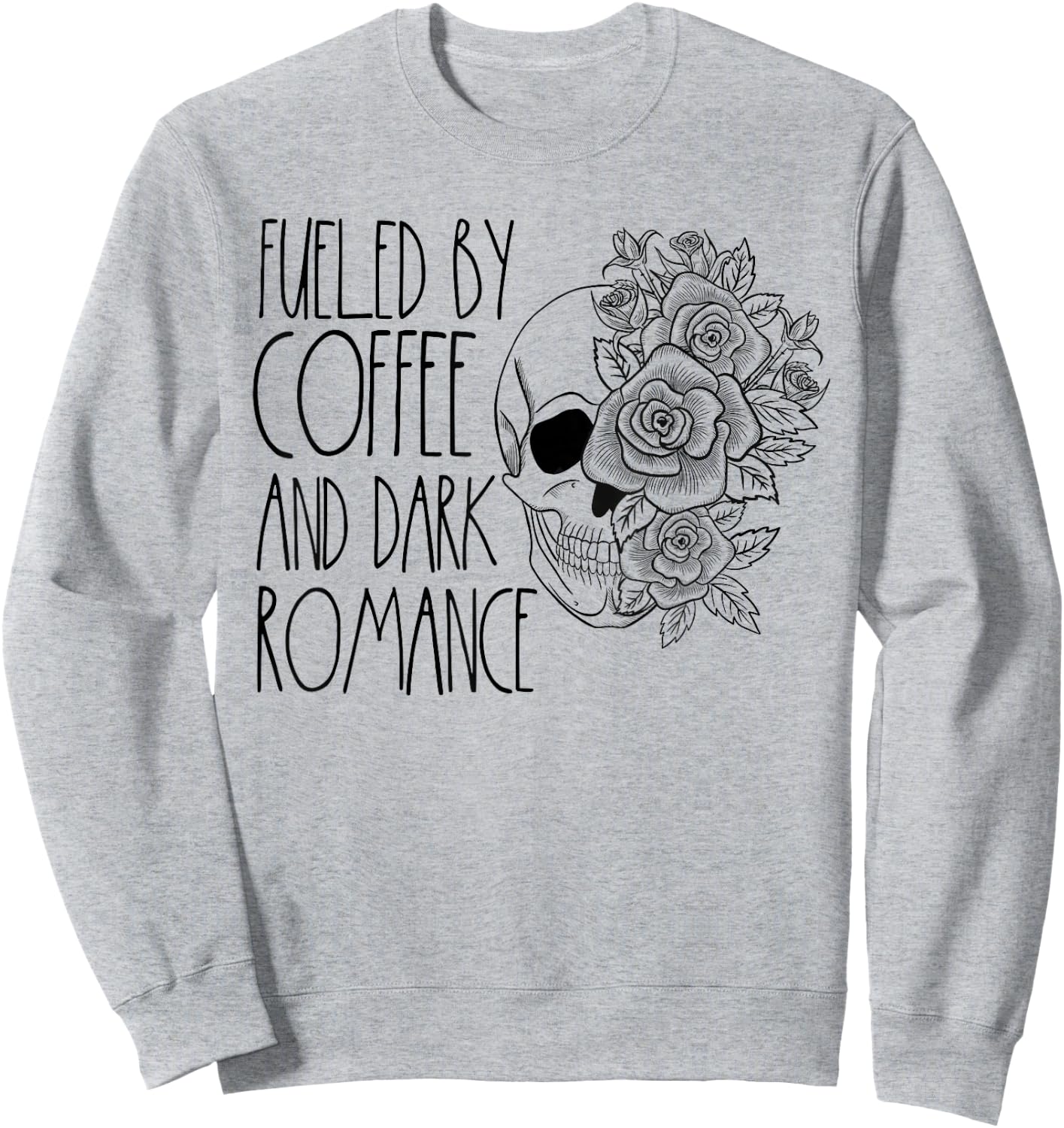 Dark Romance Reader Women Coffee Lover Spicy Book Merch Sweatshirt - Sweatshirt | Ash