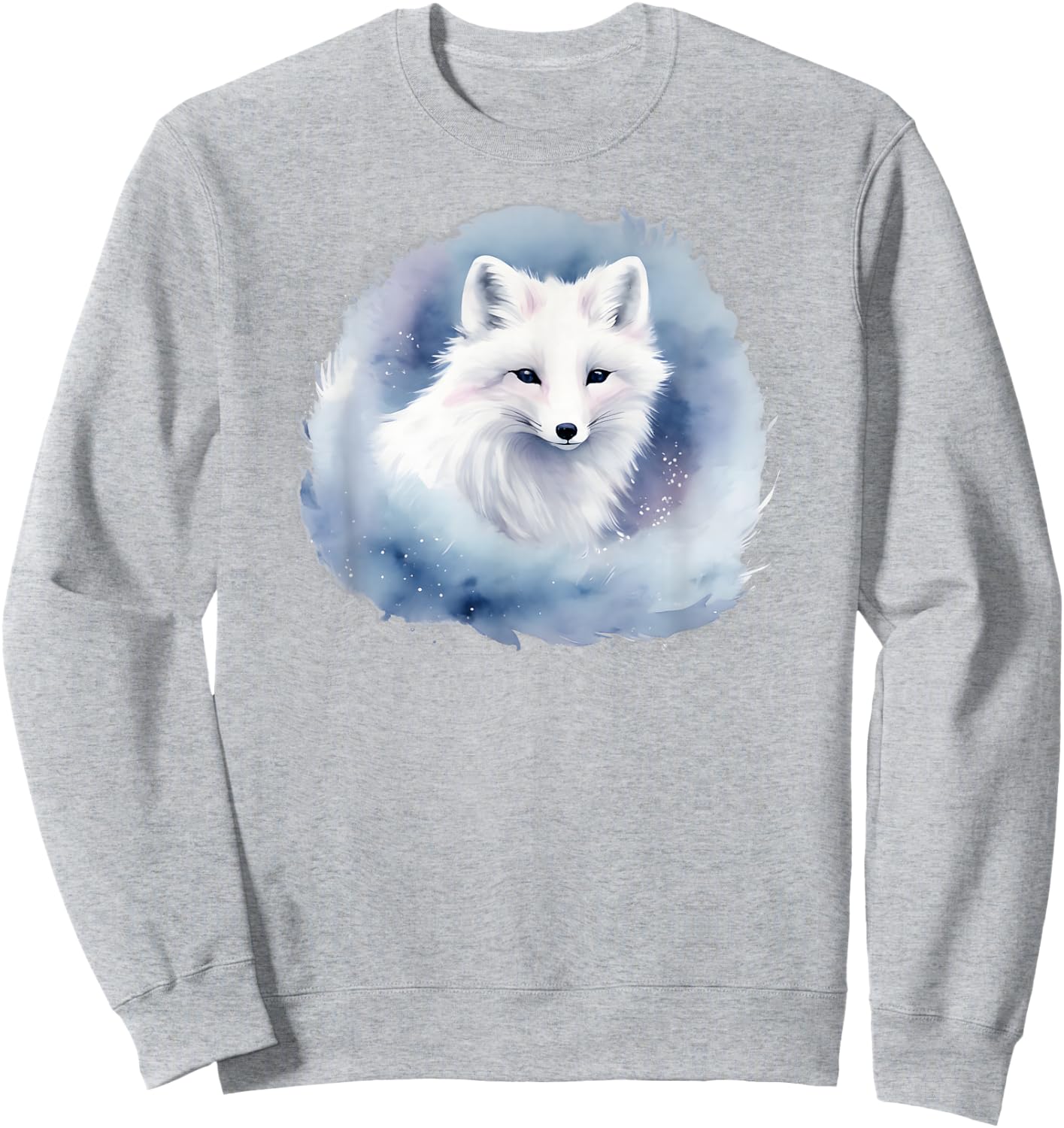 Watercolor of a Beautiful Arctic Fox Sweatshirt - Sweatshirt | Ash