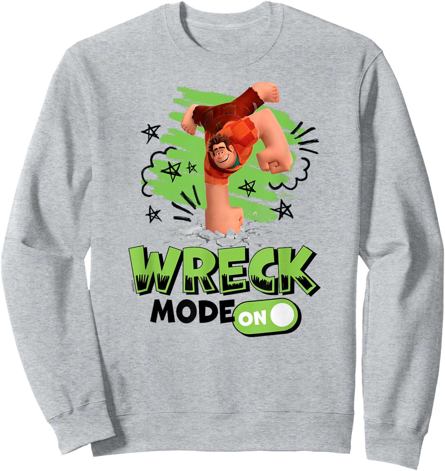 Wreck It Ralph - Wreck Mode On Punch Sweatshirt - Sweatshirt | Ash