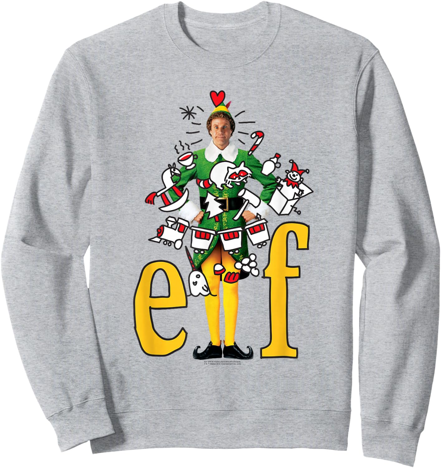 Elf Movie Buddy The Elf Doodles Sweatshirt - Sweatshirt | Ash