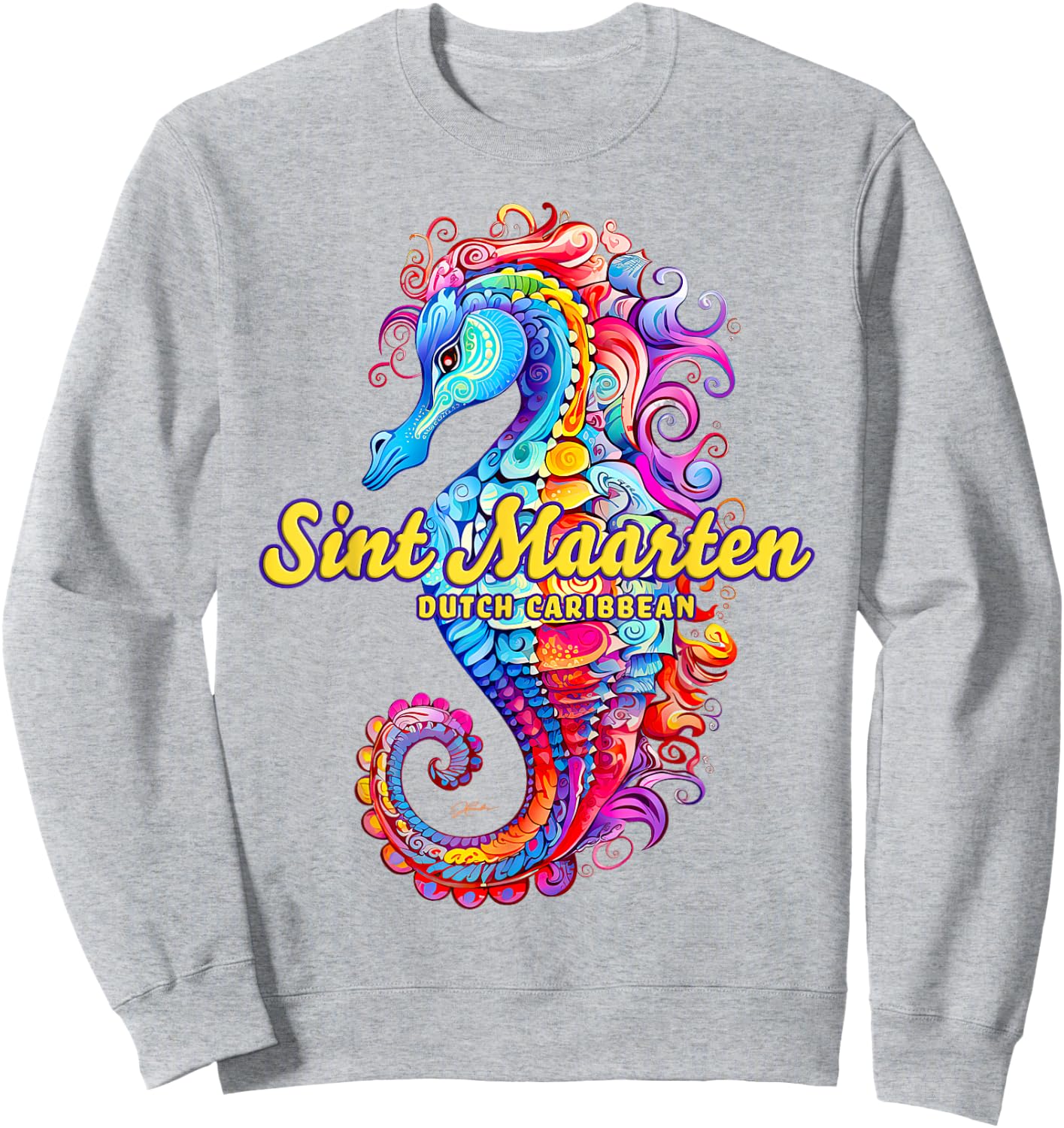 JCombs: Sint Maarten, Dutch Caribbean, Seahorse Beach Men Women Girls Kids Sweatshirt - Sweatshirt | Ash