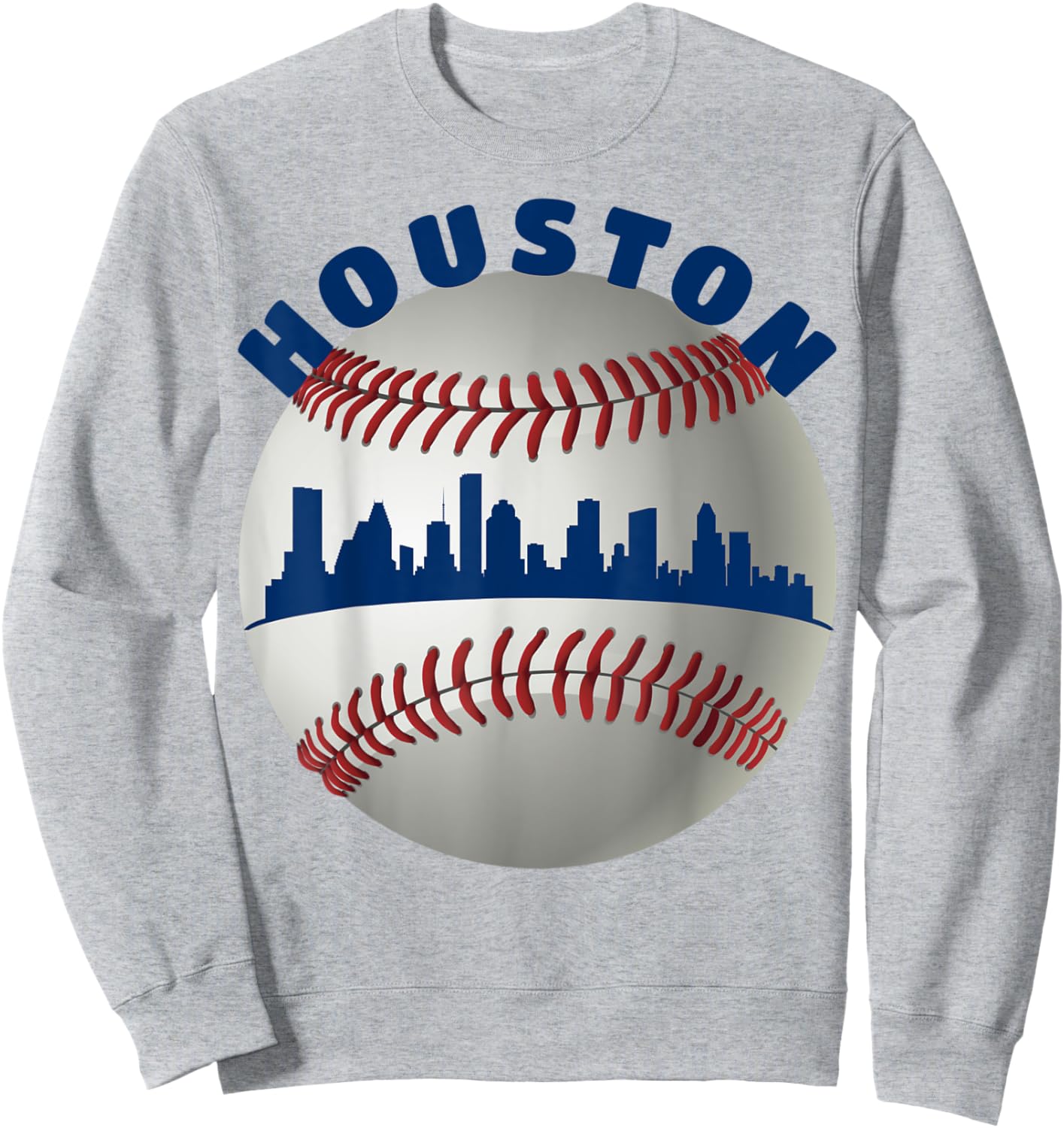 Houston Baseball Team: Fans of Space City Houston Baseball Sweatshirt - Sweatshirt | Ash