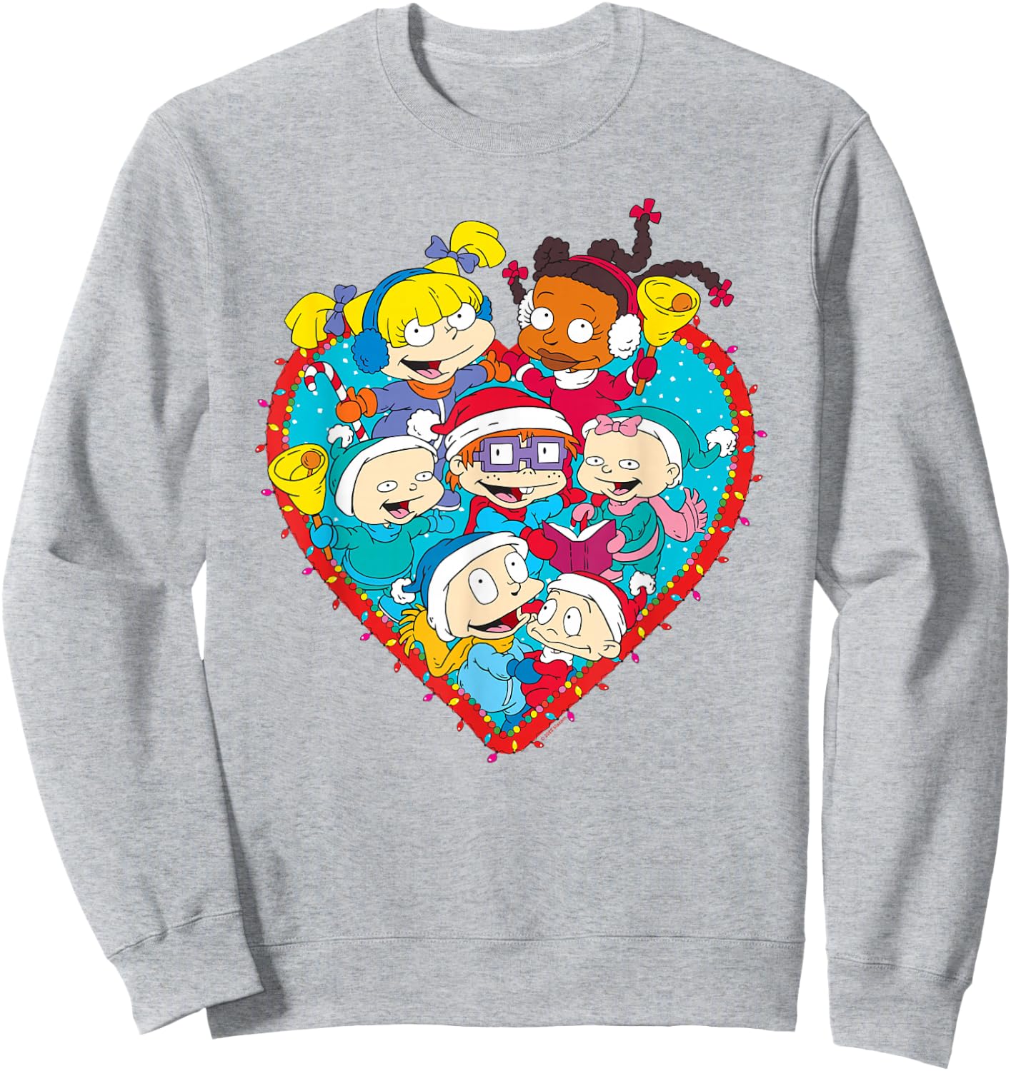 Rugrats Group Christmas Photo With Tommy, Chucky, Angelica Sweatshirt - Sweatshirt | Ash