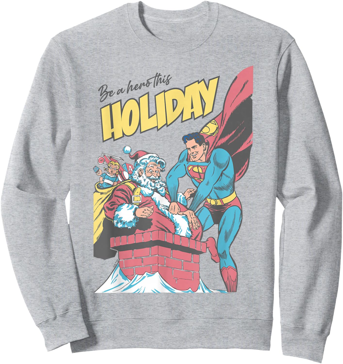 Superman Christmas Holiday Hero Sweatshirt - Sweatshirt | Ash