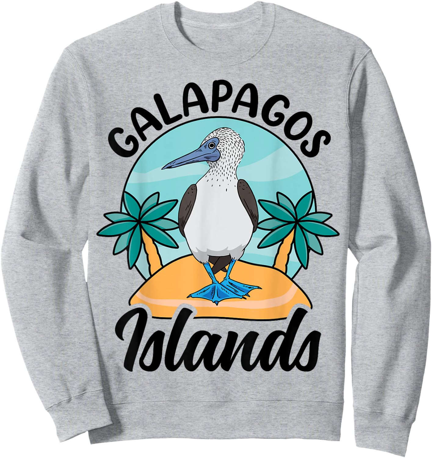 Galapagos Islands Blue Bird Seabird Lover Sweatshirt - Sweatshirt | Ash