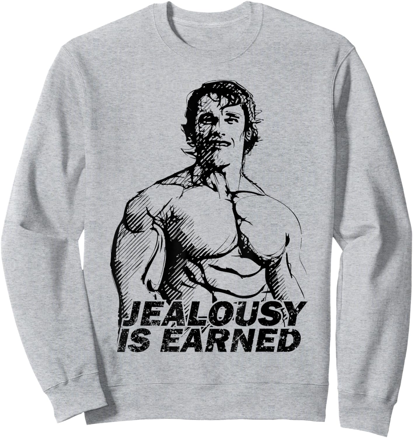Bodybuilding Gym Inspiration Arnold Old School Golden Era Sweatshirt - Sweatshirt | Ash