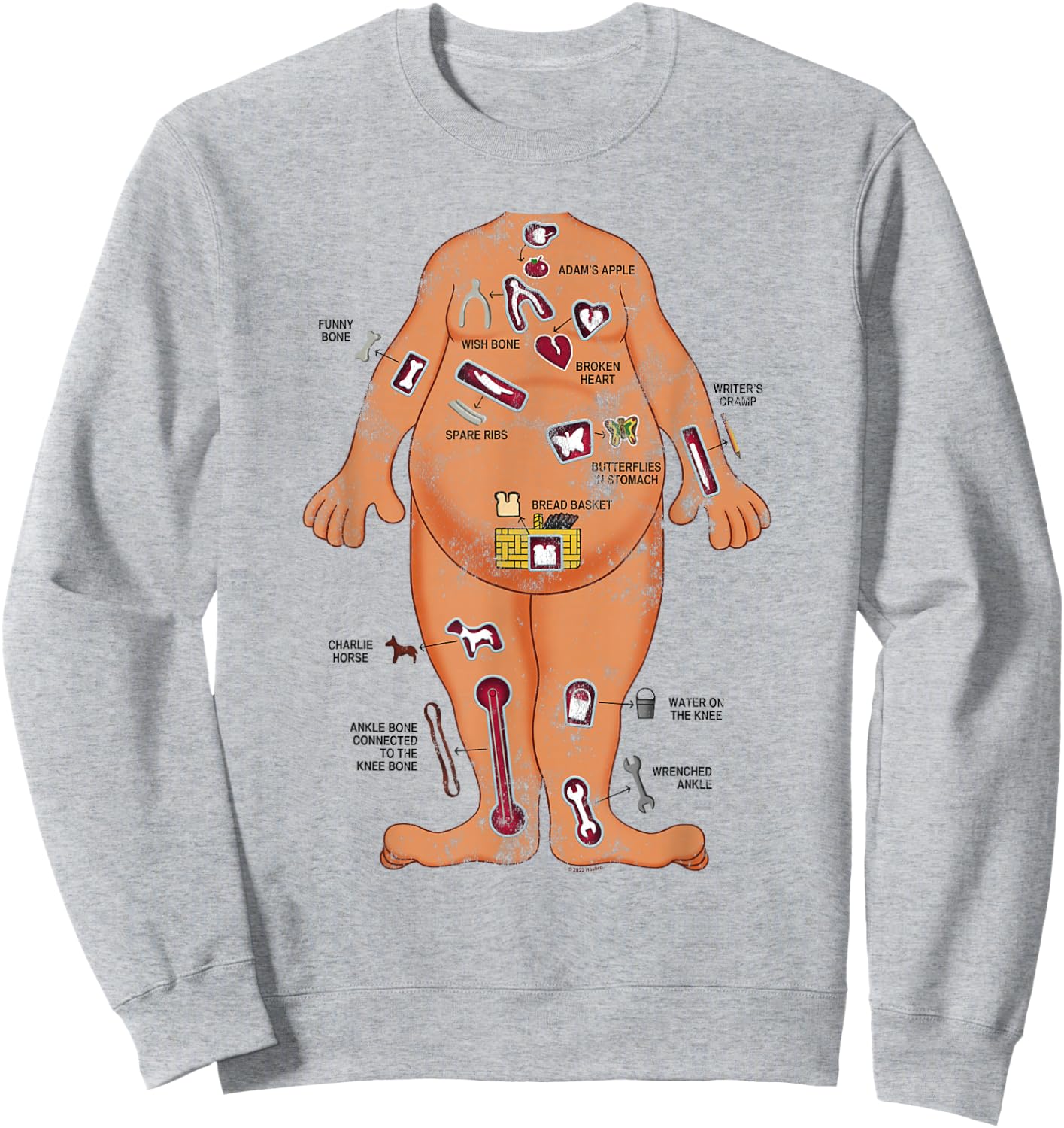 Operation Classic Board Game Surgery Table Distressed Shot Sweatshirt - Sweatshirt | Ash