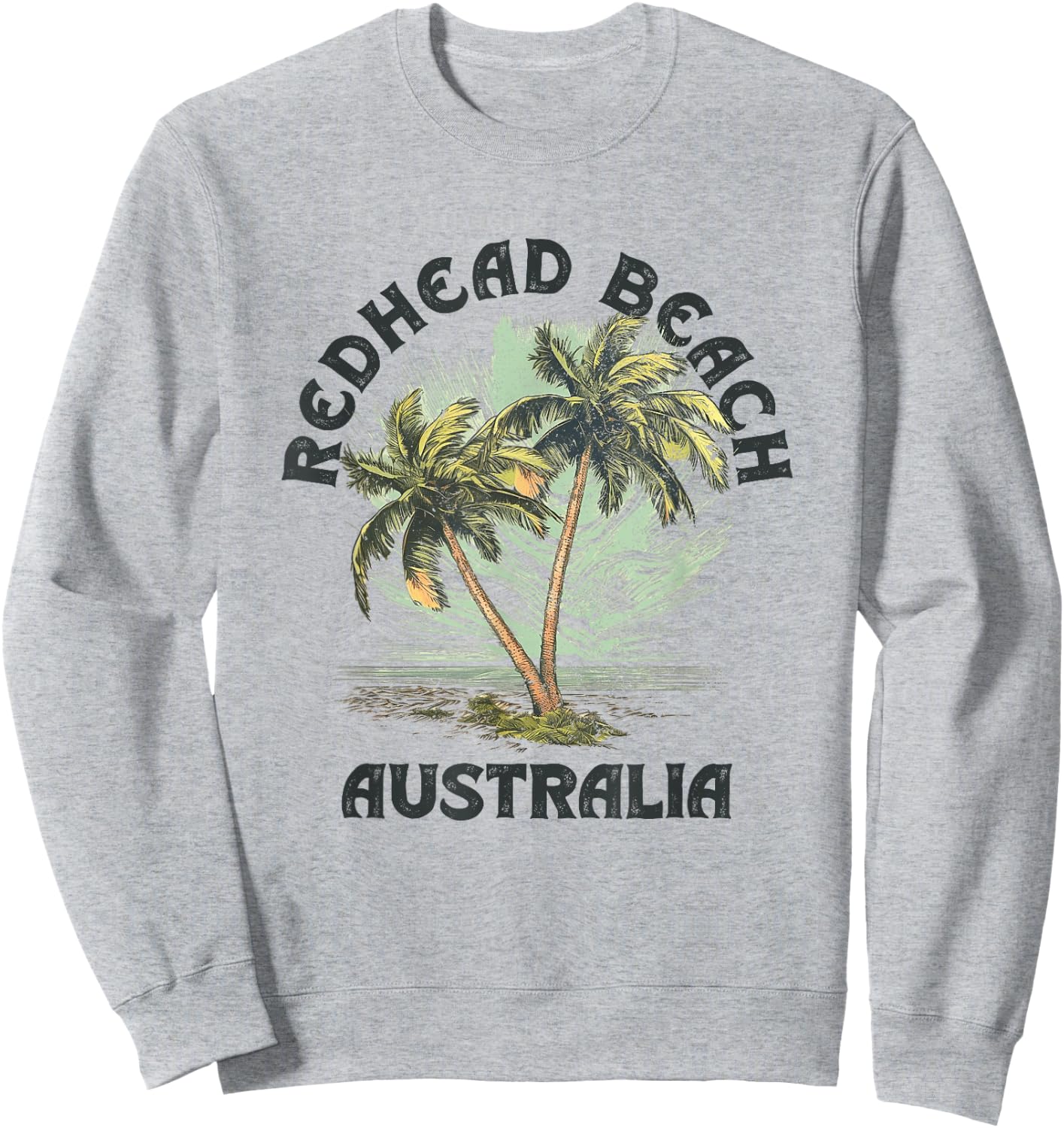 Redhead Beach Australia Palms Vintage Beach Sweatshirt - Sweatshirt | Ash