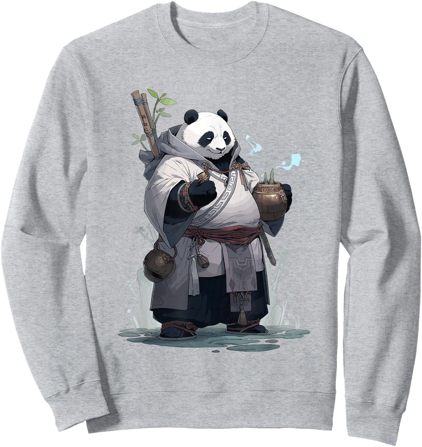 Monk Panda Sweatshirt - Sweatshirt | Ash