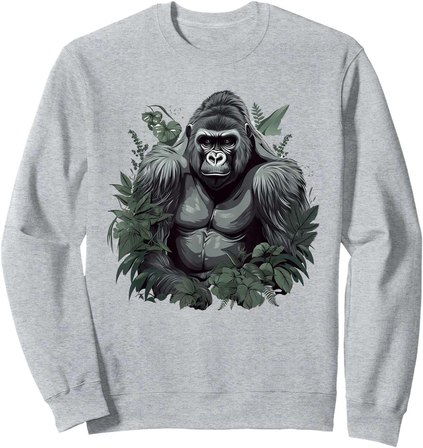 Gorilla Art Women Kids Primate Gorilla Lover Sweatshirt - Sweatshirt | Ash