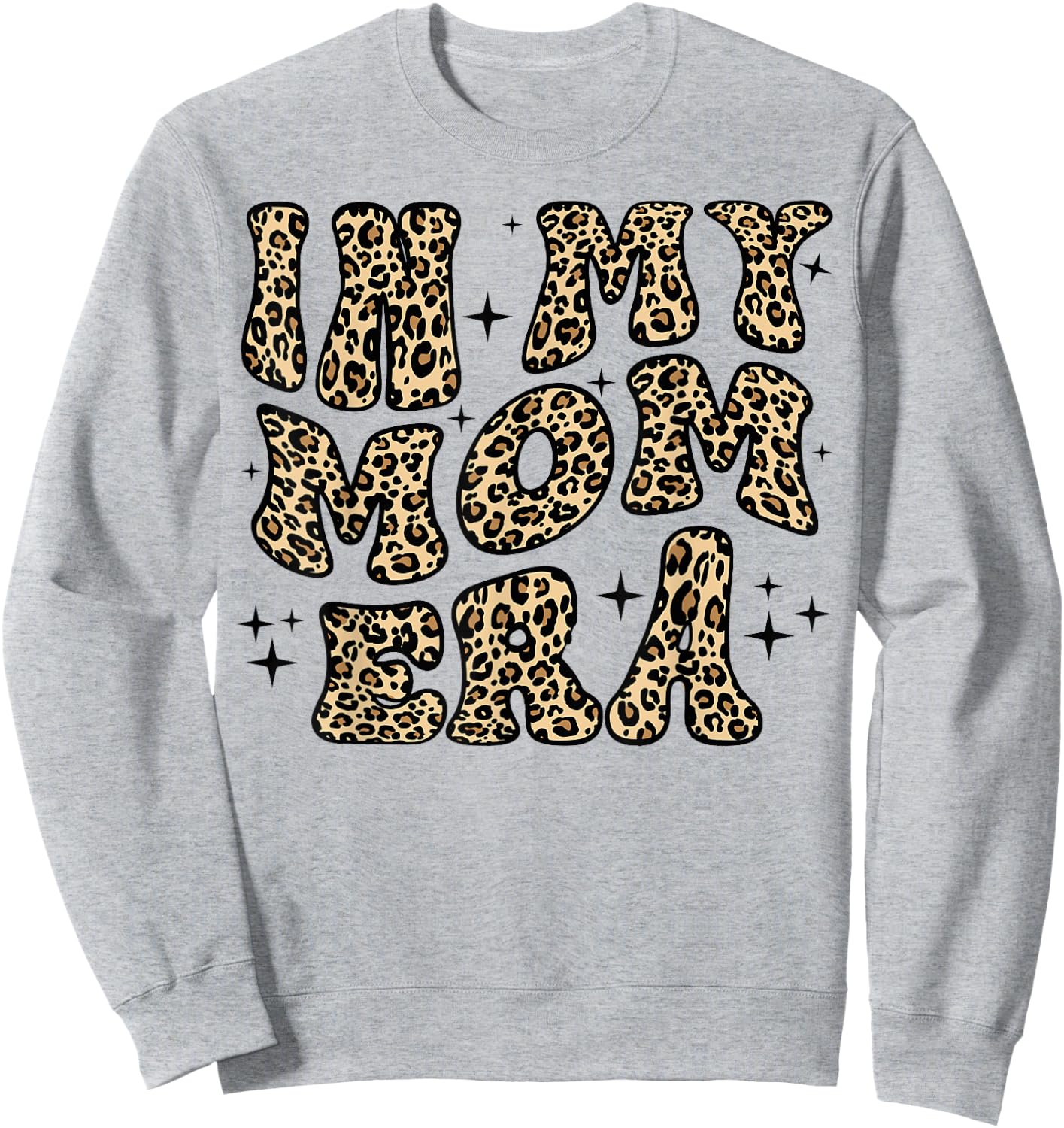 In My Mom Era Leopard Groovy Women Girls Mom Life Sweatshirt - Sweatshirt | Ash