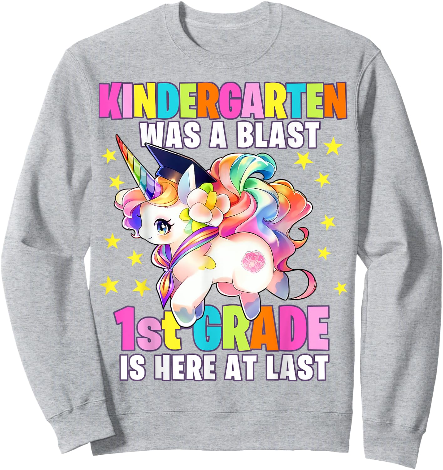 Kindergarten Graduation Unicorn Kindergarten Graduate Girls Sweatshirt - Sweatshirt | Ash