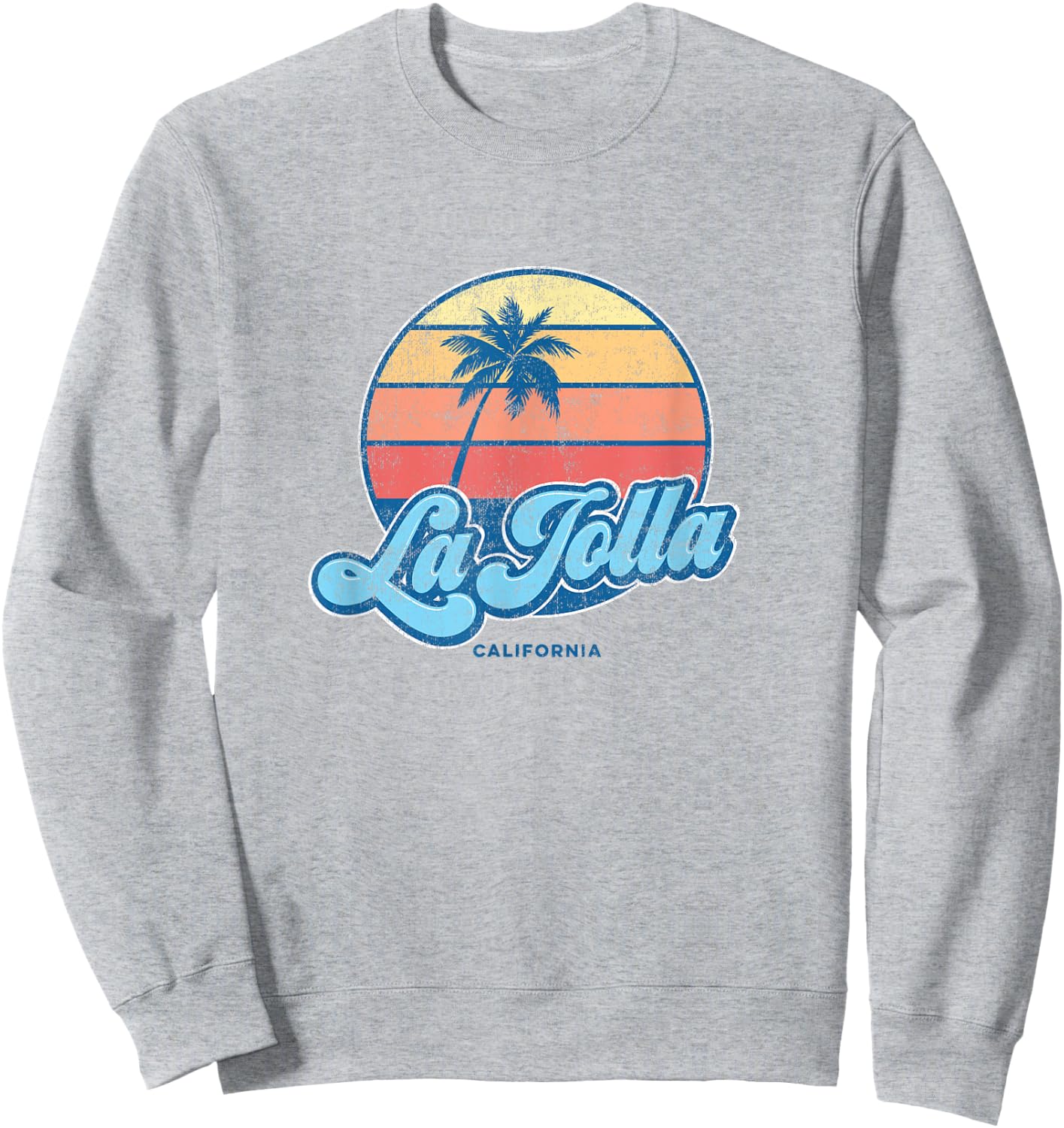 Vintage La Jolla California CA Classic 70s Retro Surfer Sweatshirt - Sweatshirt | Ash