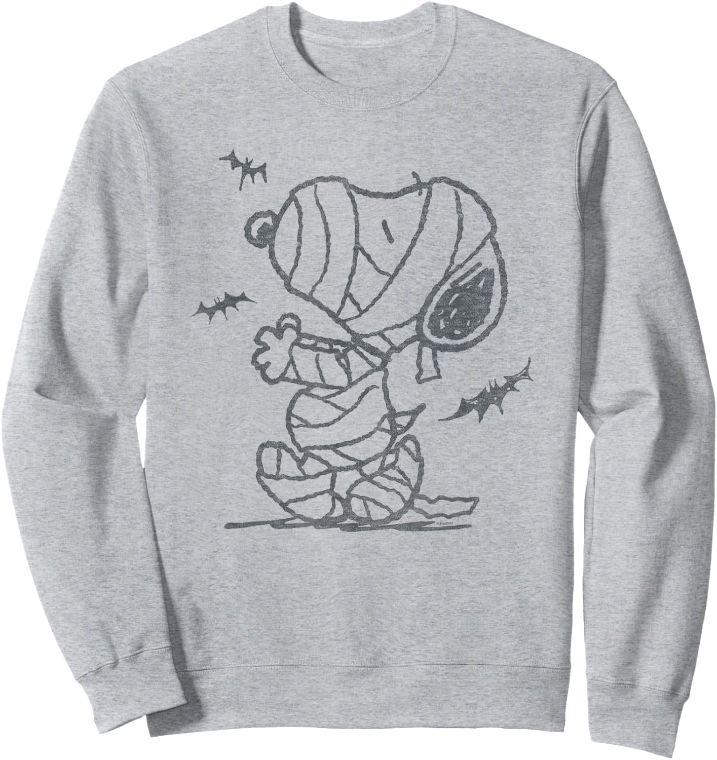 Peanuts - Snoopy Mummy And Bats Sweatshirt - Sweatshirt | Ash