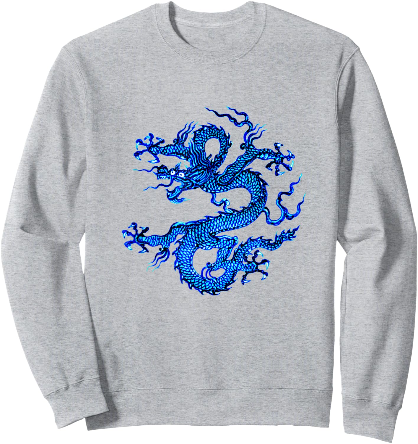 Chinese Dragon, Cobalt and Indigo Blue Sweatshirt - Sweatshirt | Ash