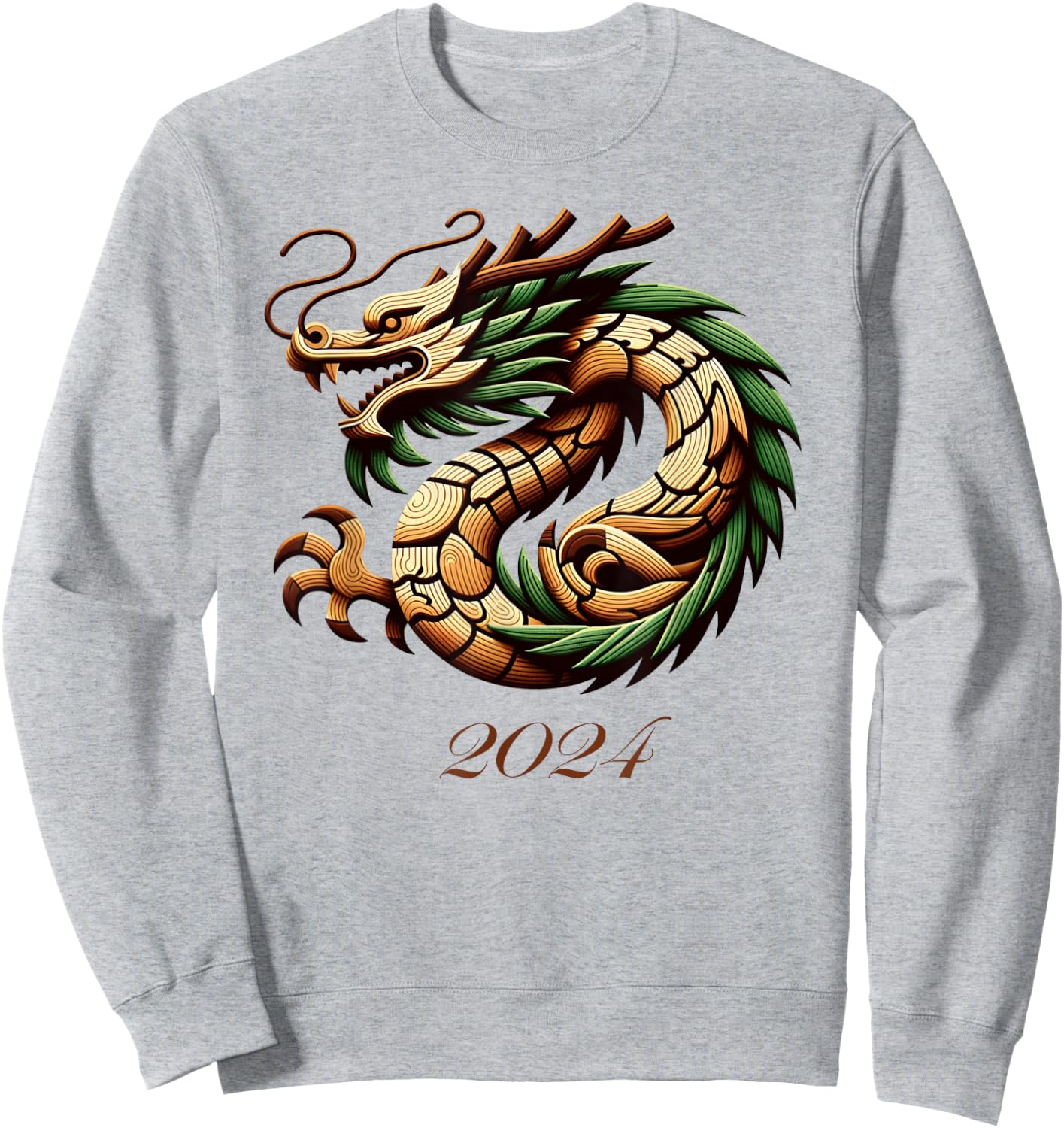 Year of the Wood Dragon 2024 Sweatshirt - Sweatshirt | Ash
