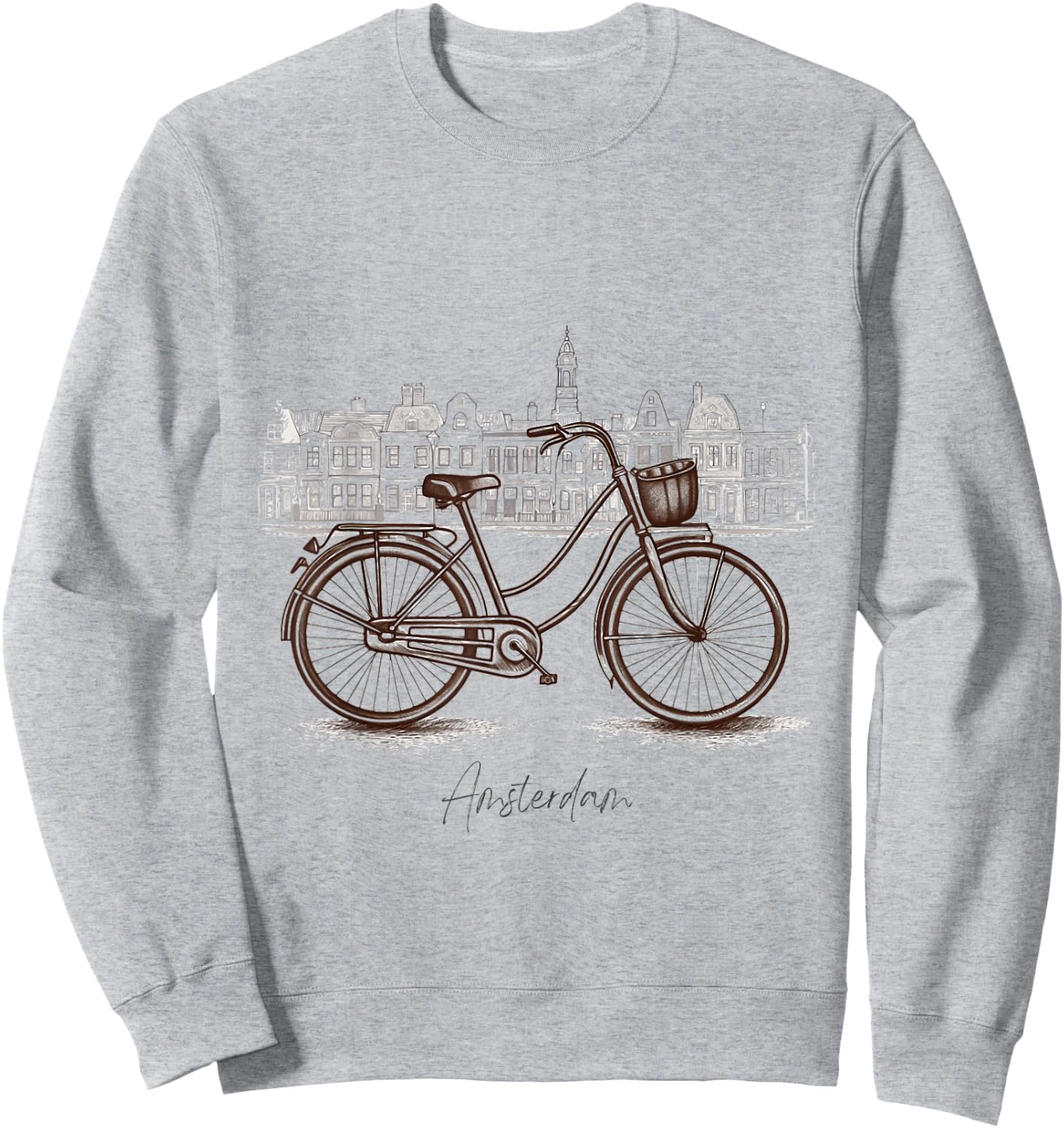 Amsterdam City Bike: Red Light District Bicycle Club Sweatshirt - Sweatshirt | Ash