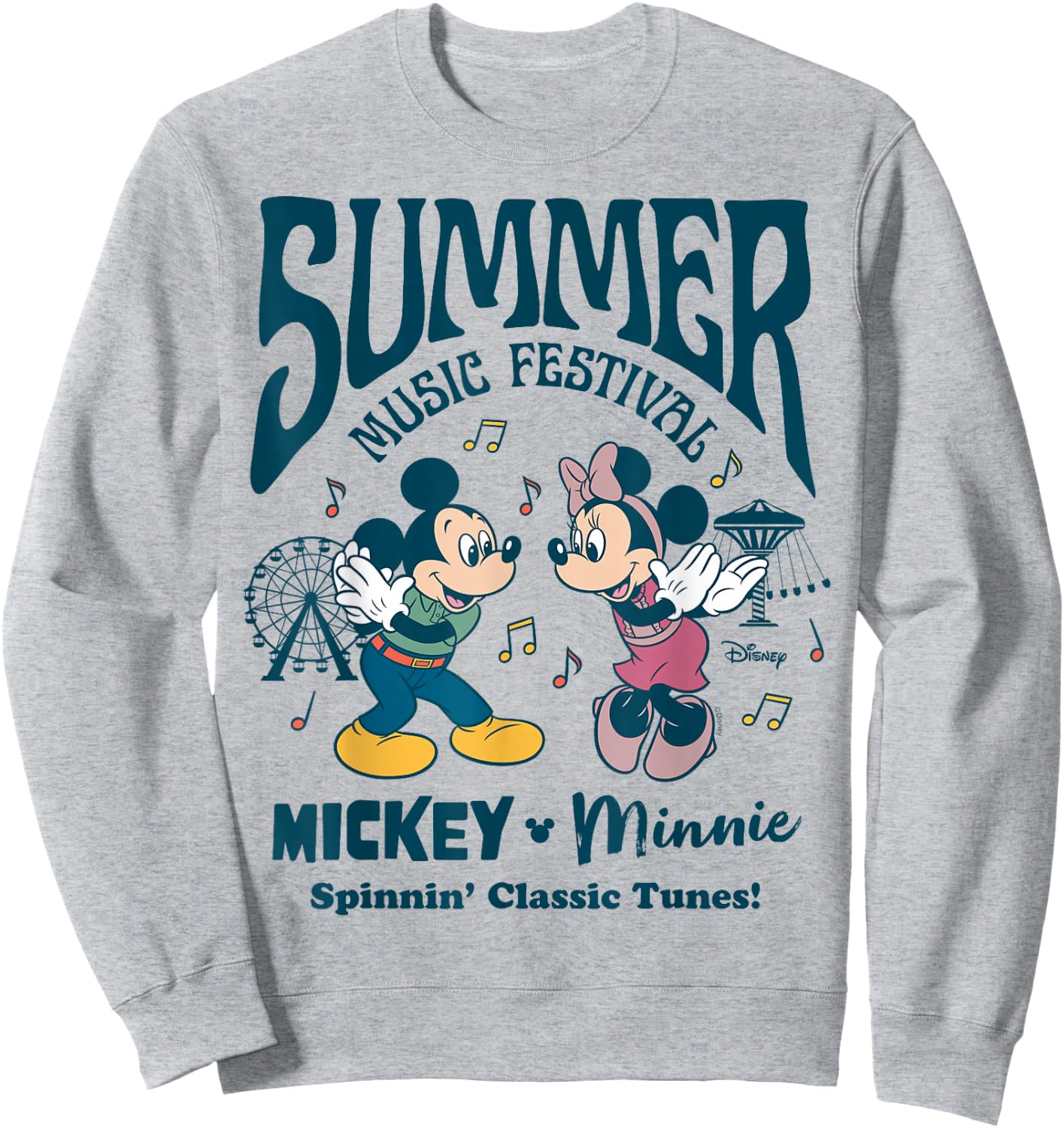 Disney - Mickey Minnie Summer Music Festival Sweatshirt - Sweatshirt | Ash
