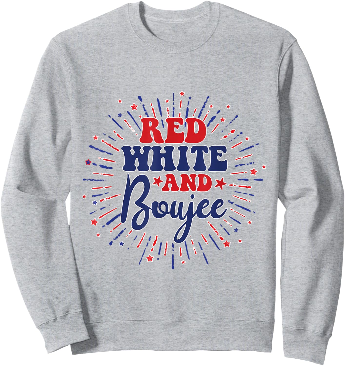 Cute Red White And Boujee 4th Of July USA American Kids Men Sweatshirt - Sweatshirt | Ash