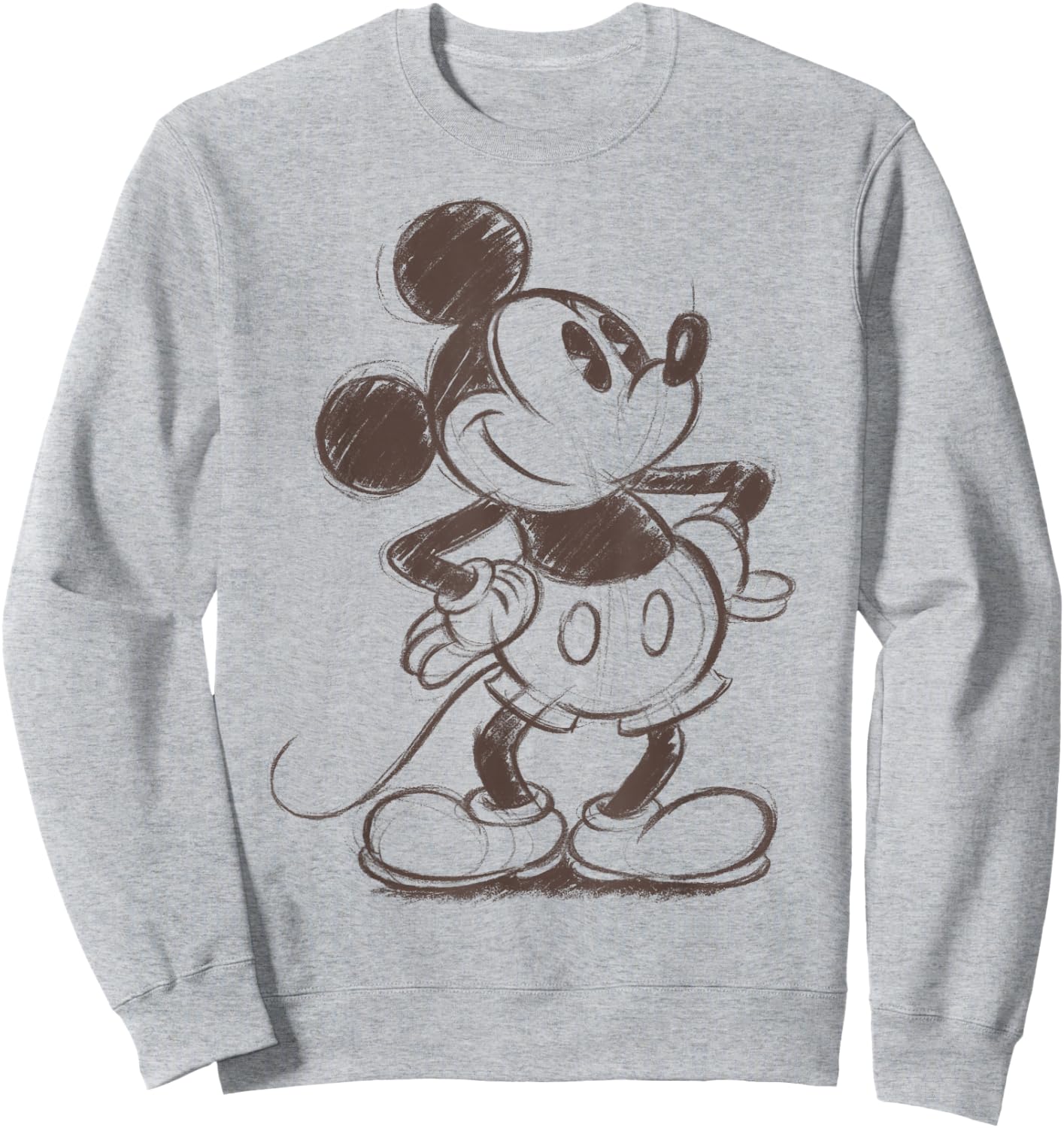 Disney Mickey Mouse Pencil Sketch Original Sweatshirt - Sweatshirt | Ash