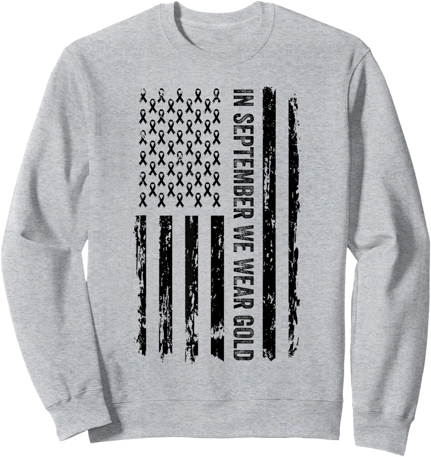 Childhood Cancer Awareness Shirts In September We Wear Gold Sweatshirt - Sweatshirt | Ash