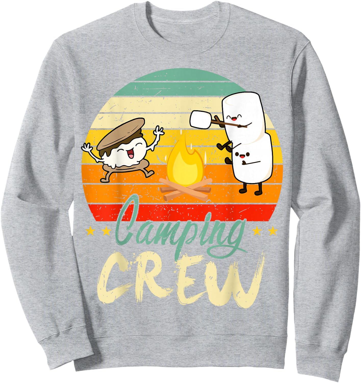 Funny Smore Camping Crew Family Camper Kid Boy Women Toddler Sweatshirt - Sweatshirt | Ash