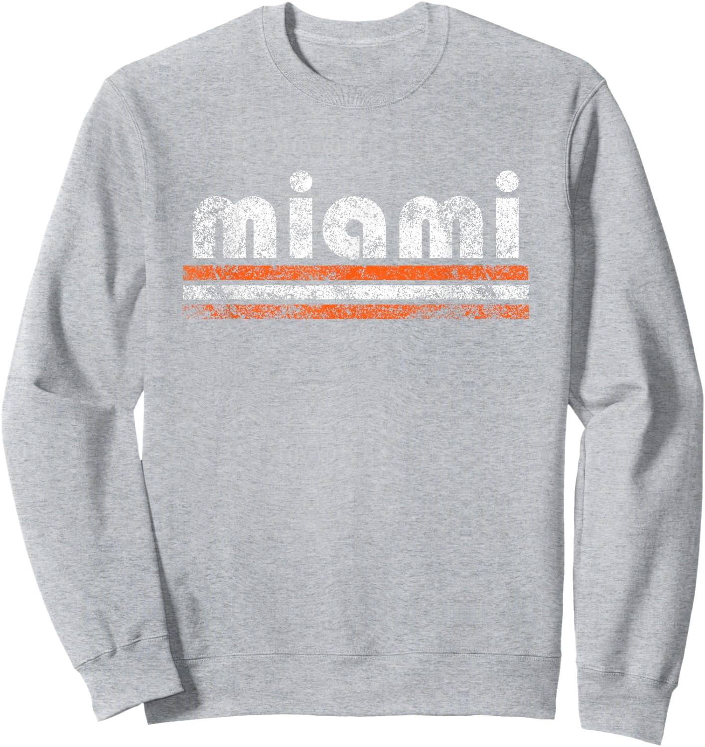 Miami Florida Vintage Weathered Throwback Sweatshirt - Sweatshirt | Ash
