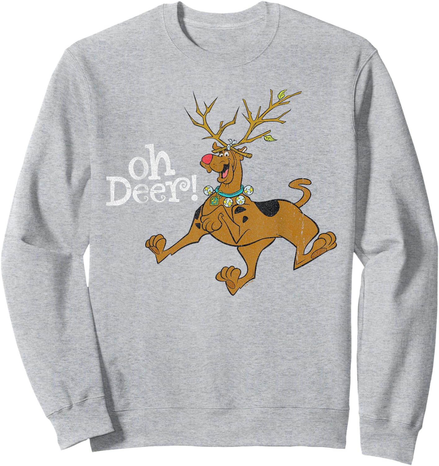 Scooby-Doo Christmas Oh Deer! Scooby Rudolph Sweatshirt - Sweatshirt | Ash