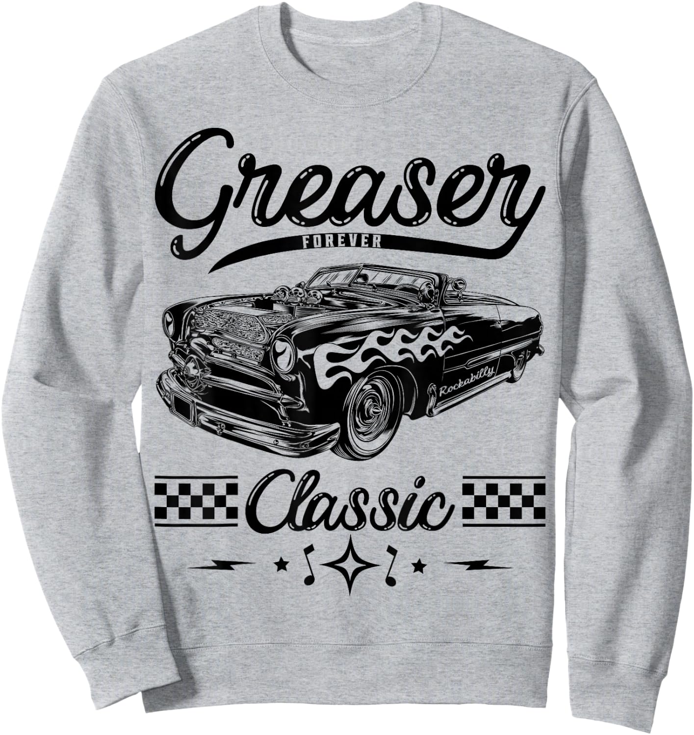 Greaser Forever 1950s Sock Hop Retro 50s Vintage Rockabilly Sweatshirt - Sweatshirt | Ash