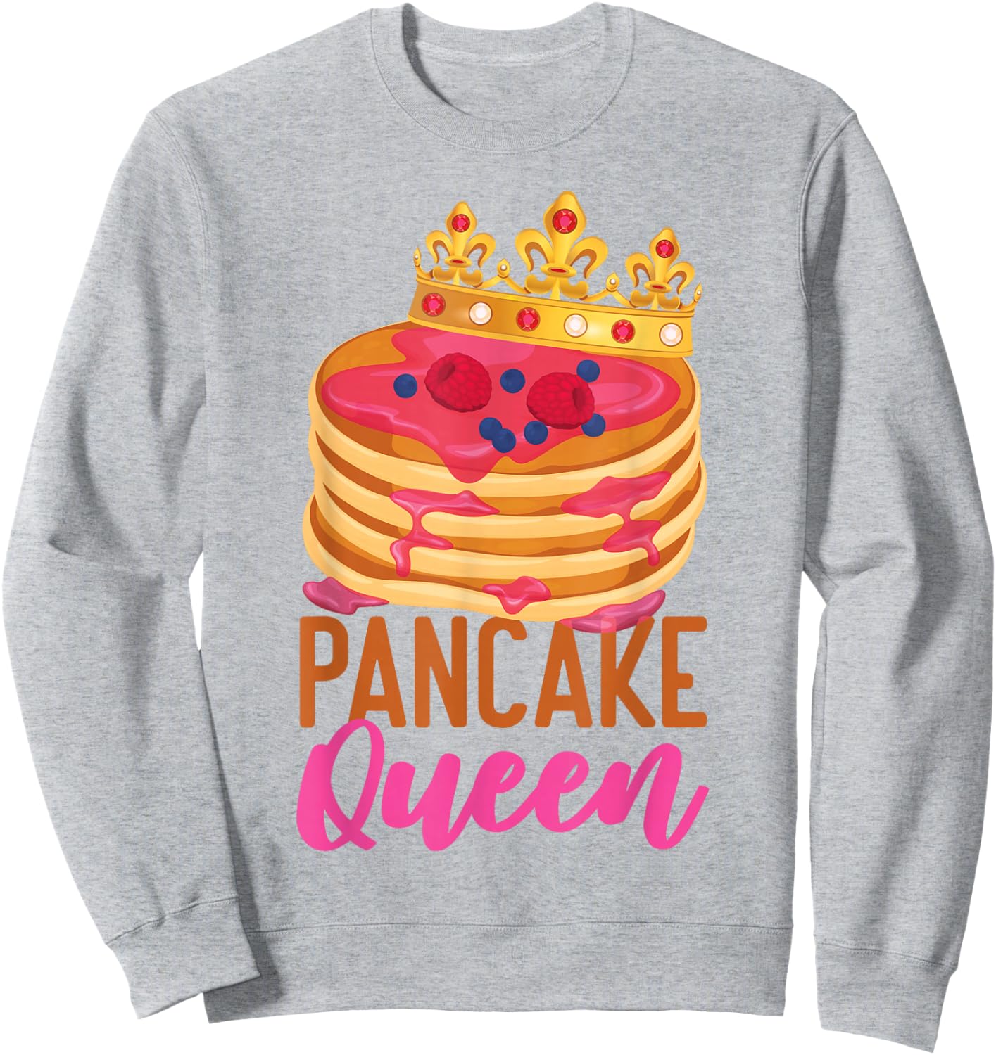 Pancake Lover Kids Queen Pancake Queen Sweatshirt - Sweatshirt | Ash