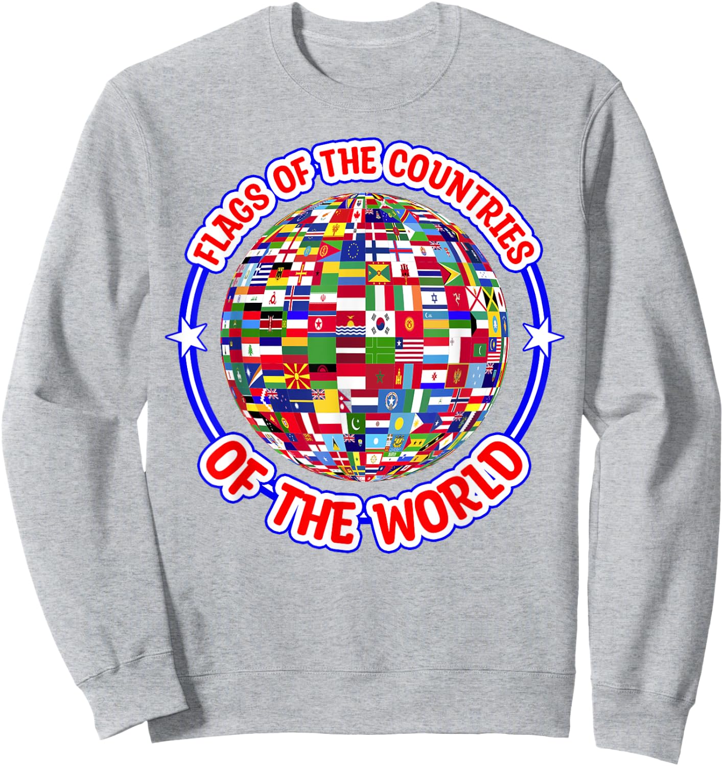 Humanity & Traveler Designs Men's Earth Day Flag , White, Small Sweatshirt - Sweatshirt | Ash