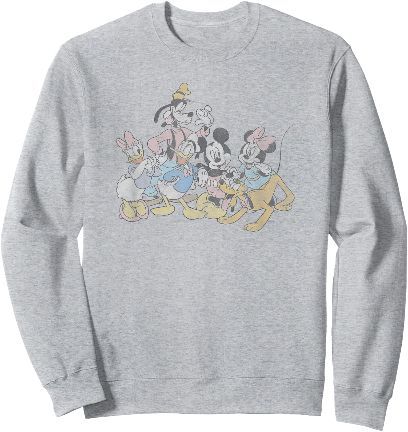 Disney Mickey Classic Group Colorful Poster Sweatshirt - Sweatshirt | Ash