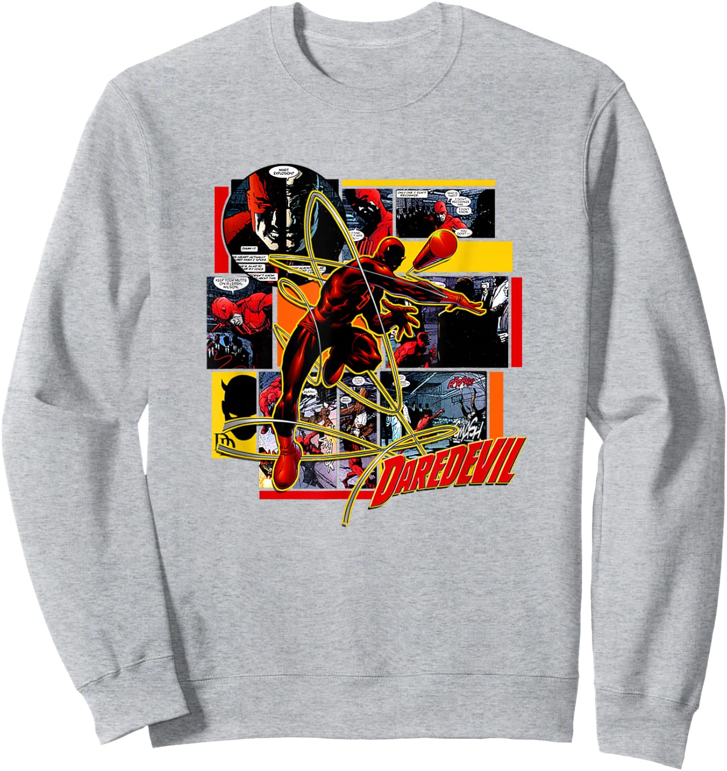 Marvel Comics Retro Classic Daredevil Comic The Billy Club Sweatshirt - Sweatshirt | Ash