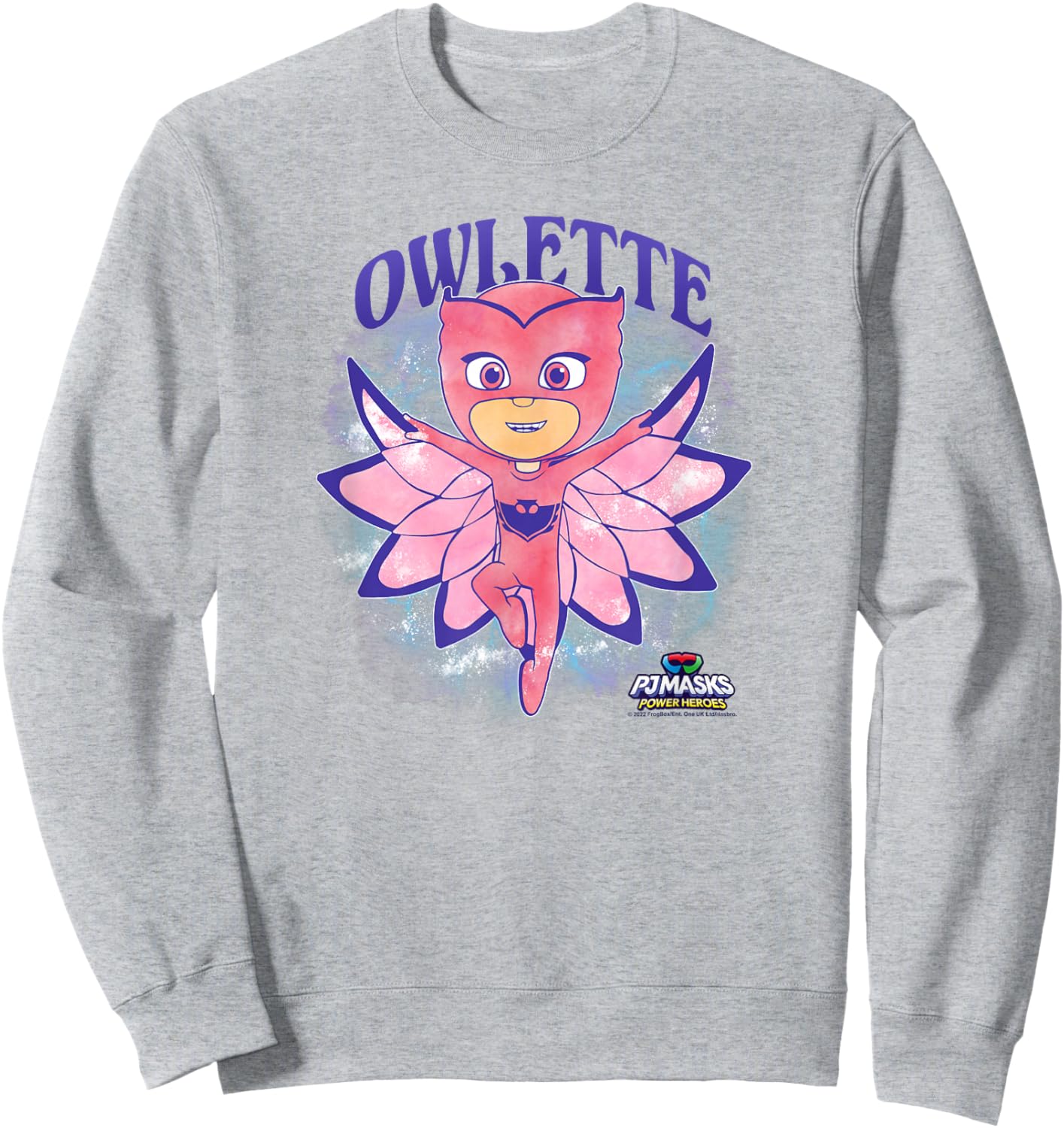PJ Masks Owlette Watercolor Girly Portrait Sweatshirt - Sweatshirt | Ash
