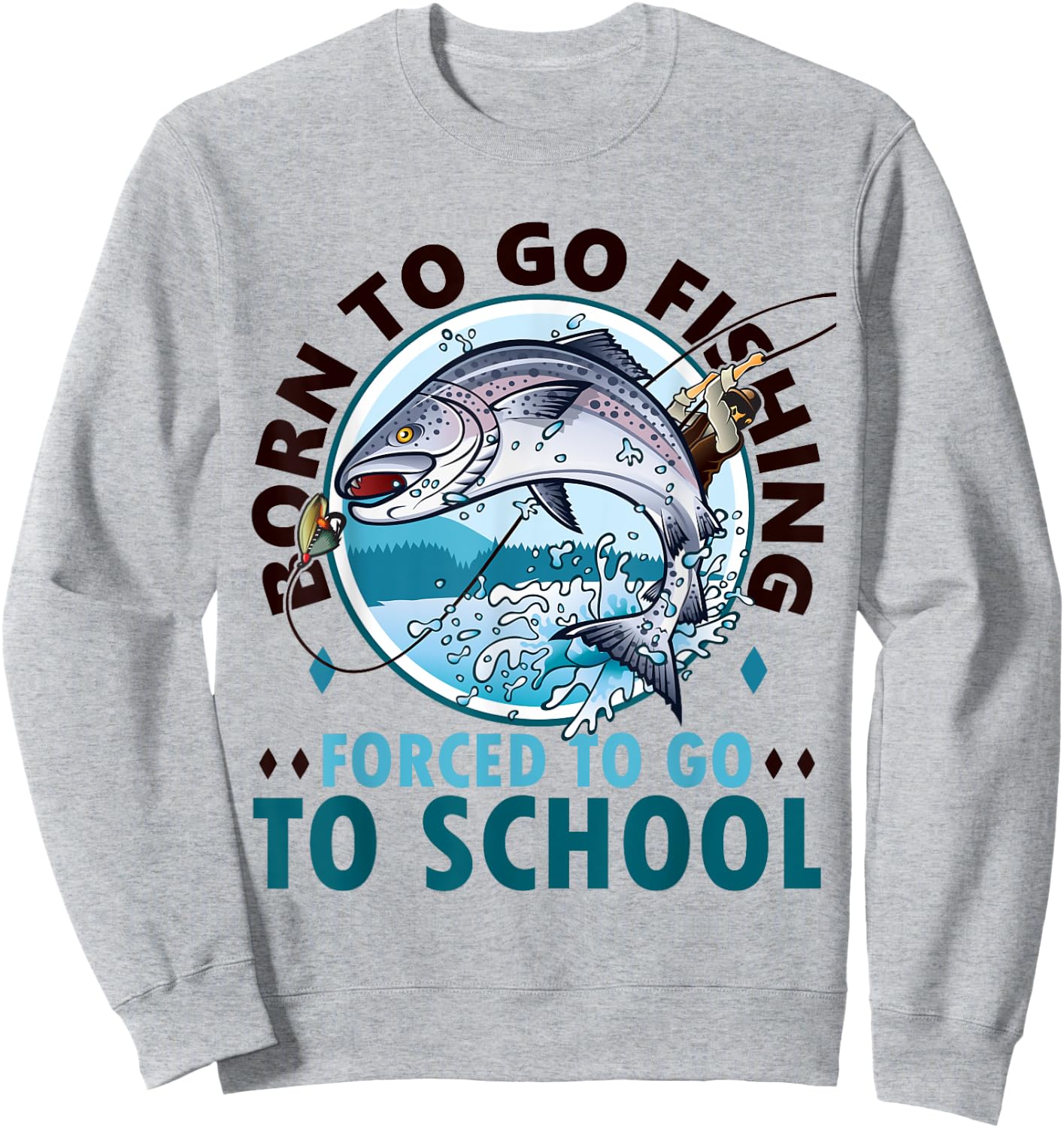 Unique Fishing Design Women Fishing Fish Fisherman Sweatshirt - Sweatshirt | Ash