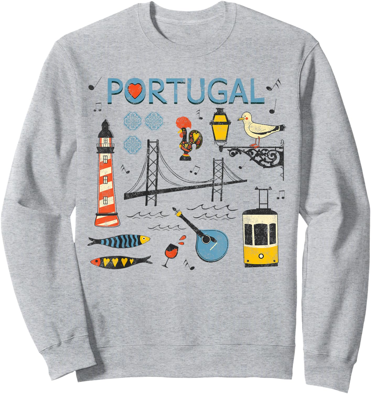 Travel Europe Portugal Lisbon Portuguese Vacation Souvenir Sweatshirt - Sweatshirt | Ash