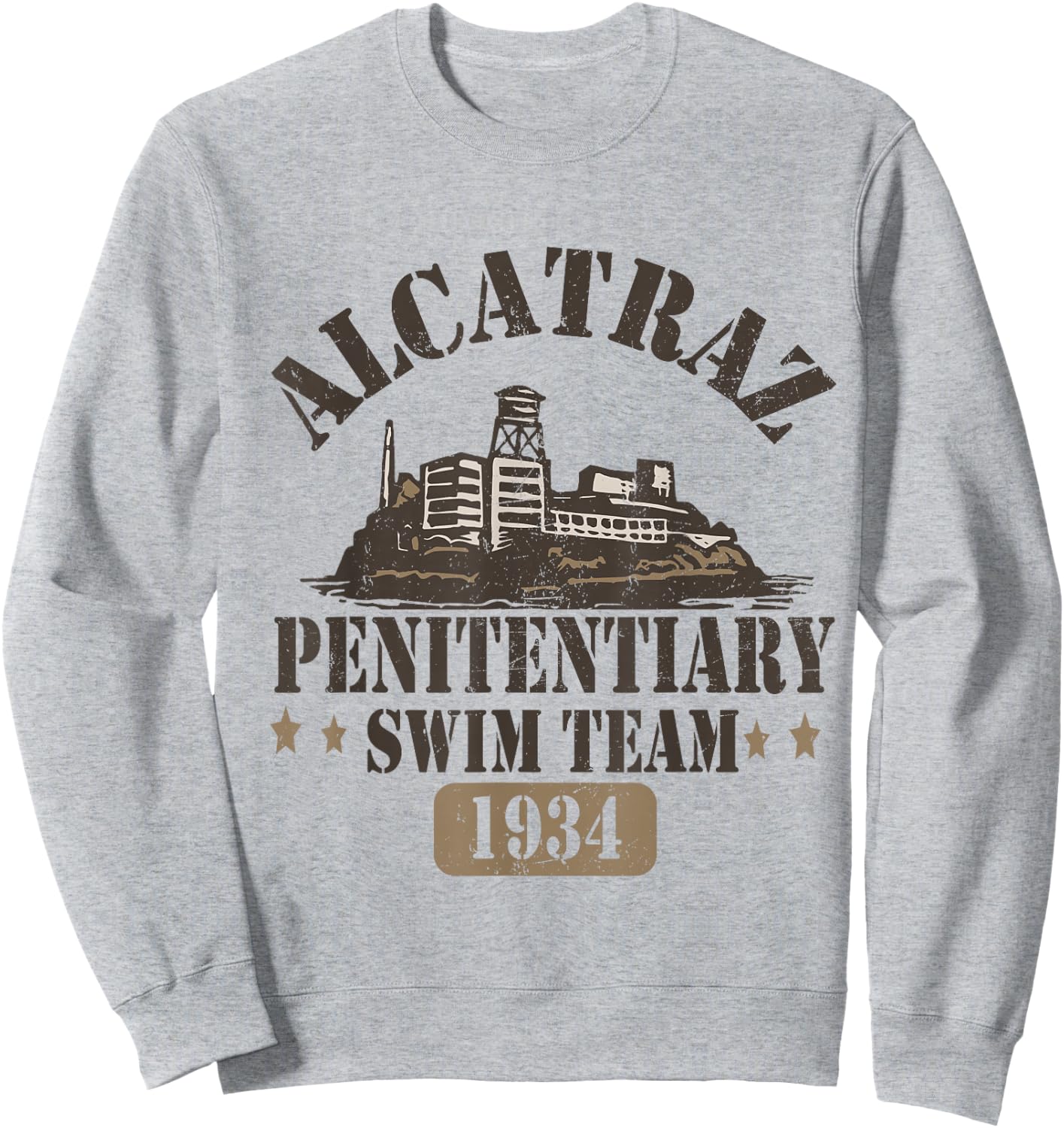 san francisco alcatraz Swim Team from 1934 Sweatshirt - Sweatshirt | Ash